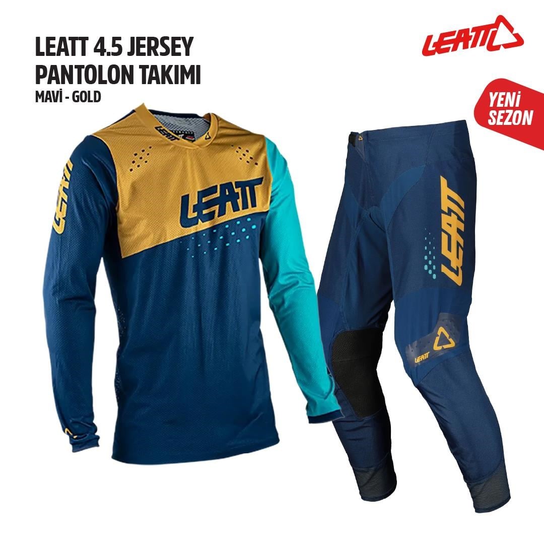 Leatt Lacivert Sarı Jersey Pantolon Takımı