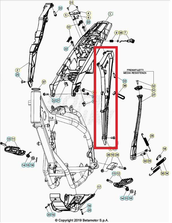 REAR FRAME CONNECTION BETA ORJ YP E