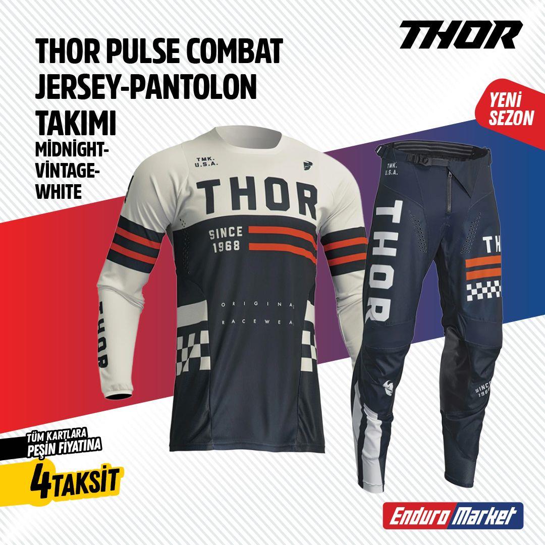 THOR SİYAH BEYAZ JERSEY PANTLON TAKIMI