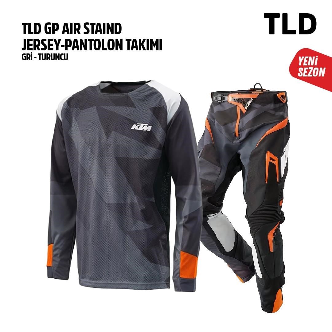 TLD KTM Siyah Gri Jersey Pantolon Takımı