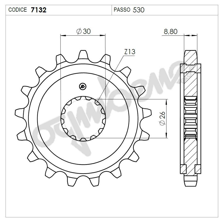 TRIUMPH 750/900 OGNIBENE ÖN DİŞLİ 18T