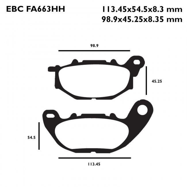 YAM. R25 15-18 EBC ÖN FREN BALATASI