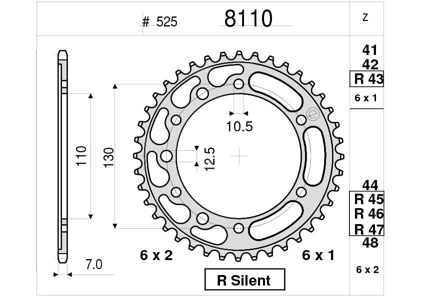 Yamaha 600 R6 06 Ognıbene Arka Dişli 50T