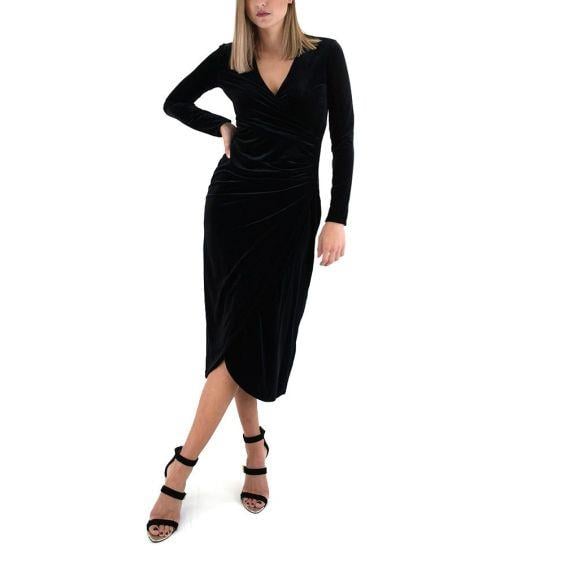 A/X KADİFE MİDİ ELBİSE