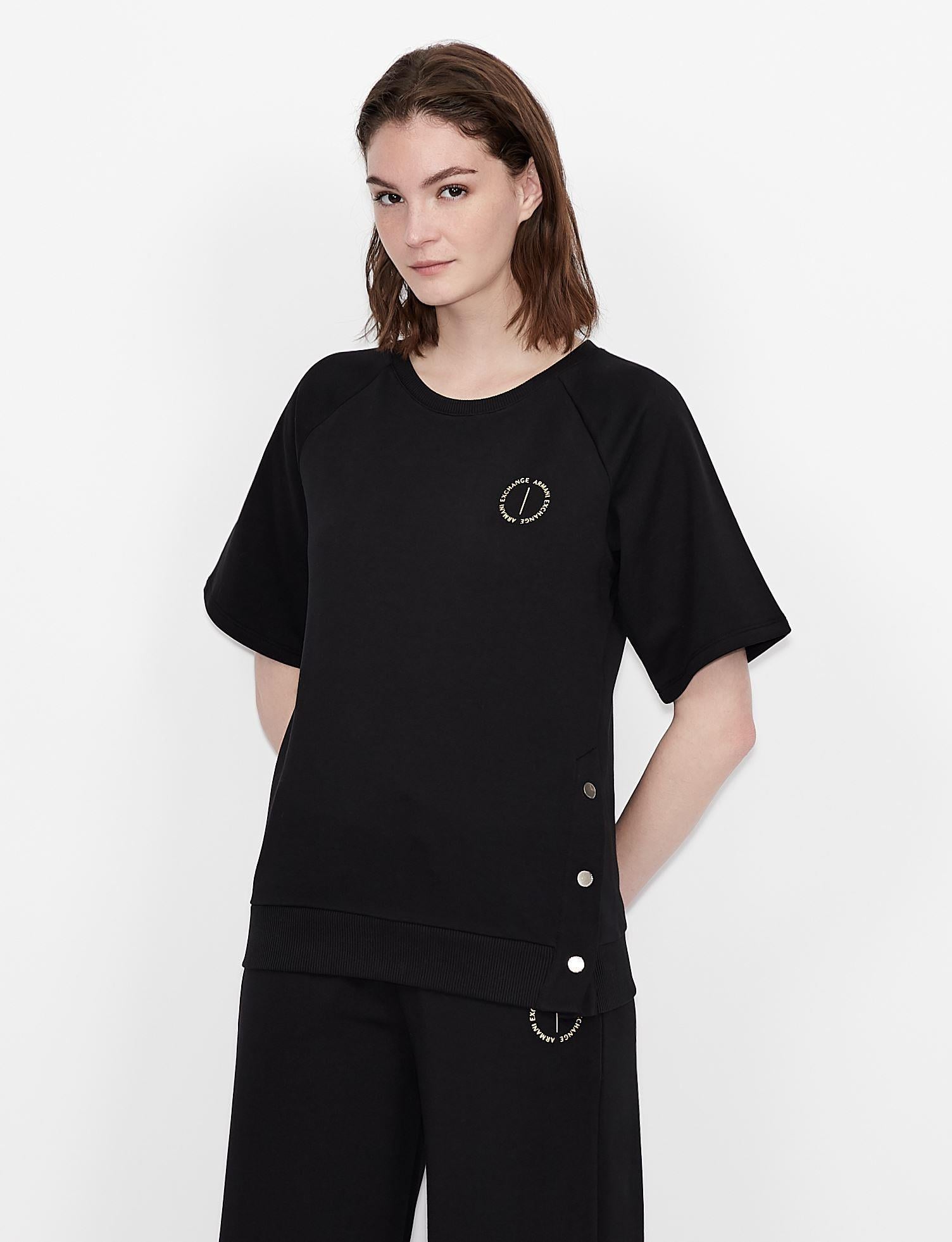 BİSİKLET YAKA KISA KOLLU SWEATSHIRT