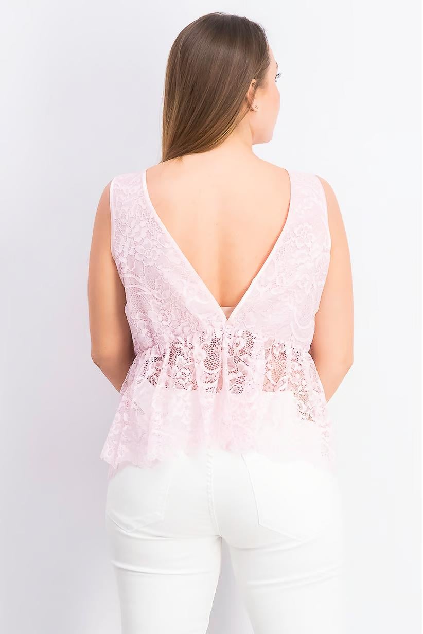 GUESS KOLSUZ DANTELLİ BLUZ