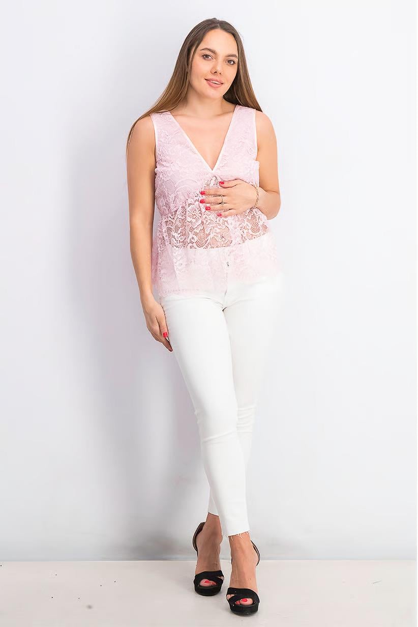 GUESS KOLSUZ DANTELLİ BLUZ