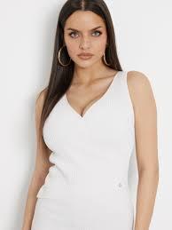 W4YK07Z2U00 GUESS KADIN ASKILI TRİKO ELBİSE
