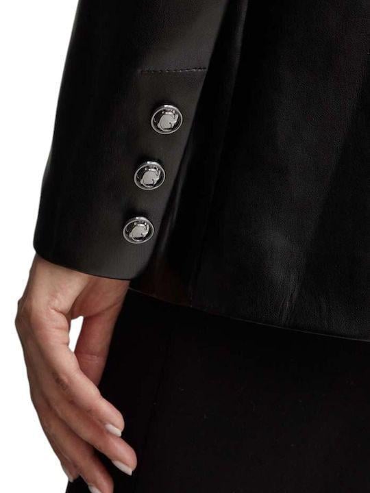 W4YN50WF8P0 GUESS KADIN DERİ BLAZER