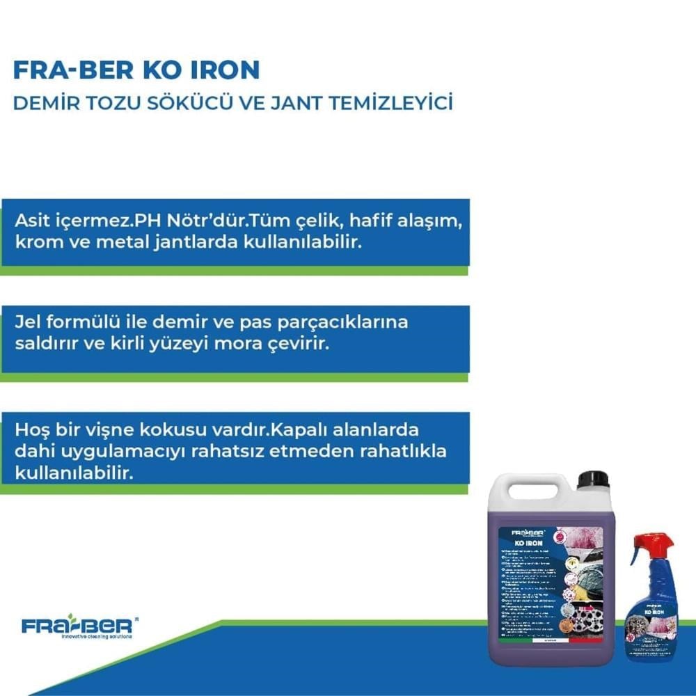 Fra-Ber Ko Iron Demir Tozu Sökücü Ve Jant Temizleyici - 750 ml
