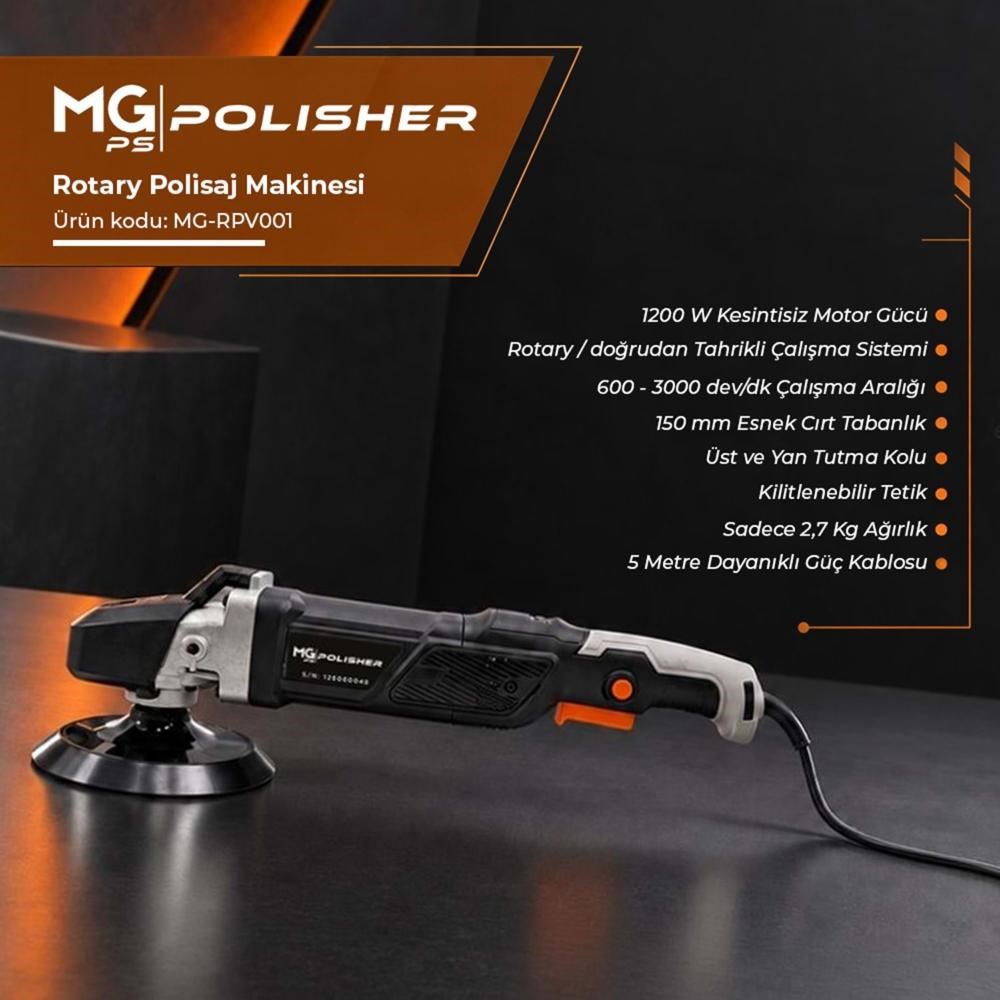 MG PS RPV001 Rotary Polisaj Makinesi 1200W | Profesyonel Pasta Cila Makinesi