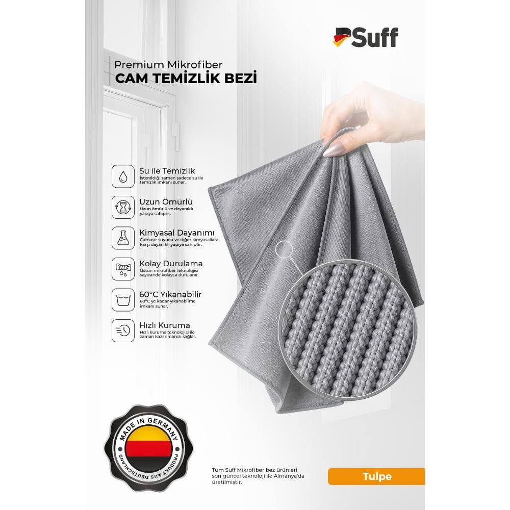 Suff Tulpe (Lale) Mikrofiber Cam Bezi 70x50cm