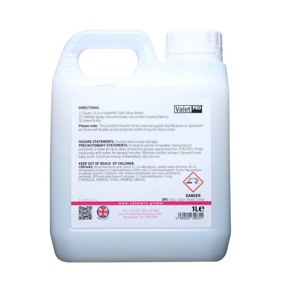 Valet Pro Enzyme Odour Eater Kötü Koku Giderici 1 Lt