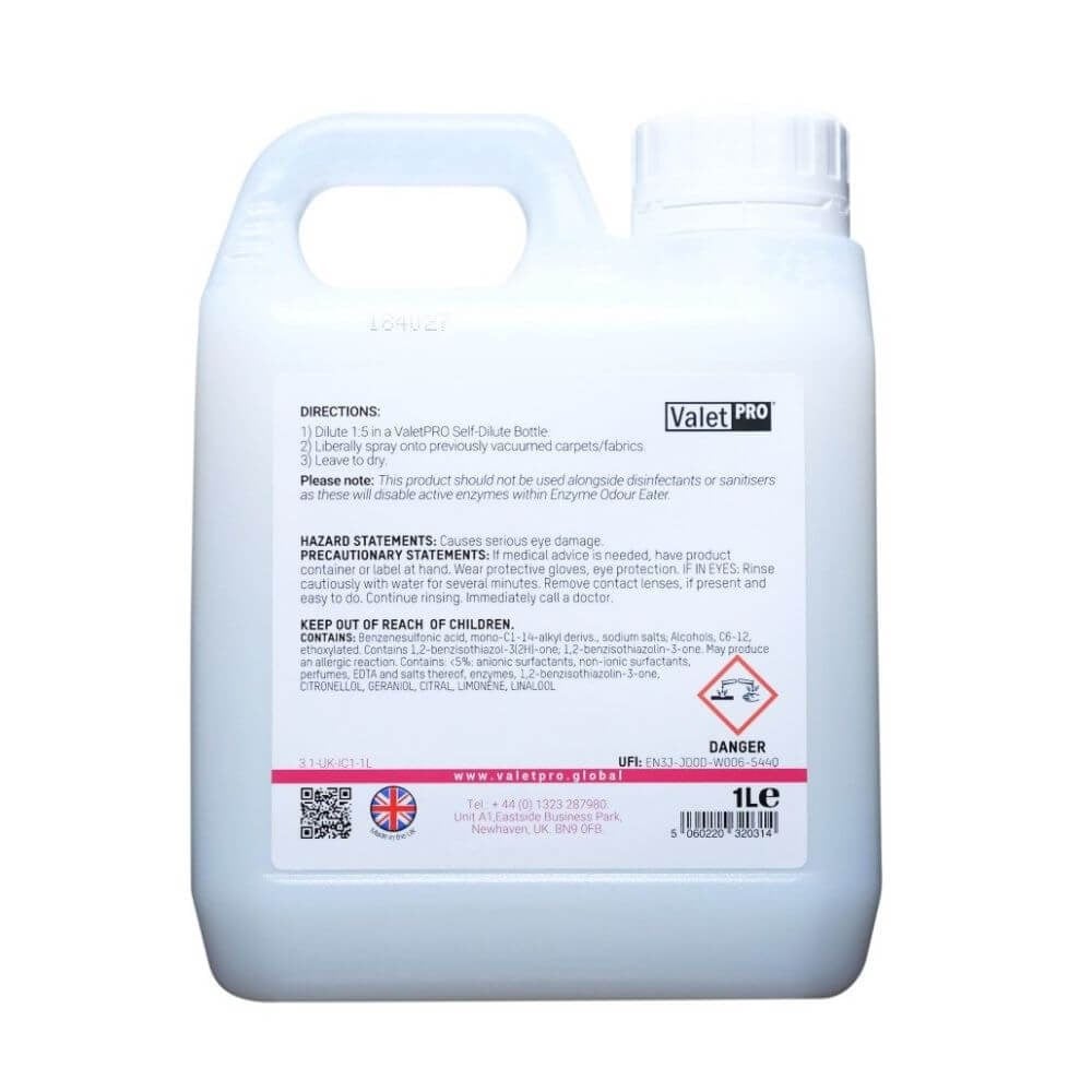 Valet Pro Enzyme Odour Eater Kötü Koku Giderici 1 Lt