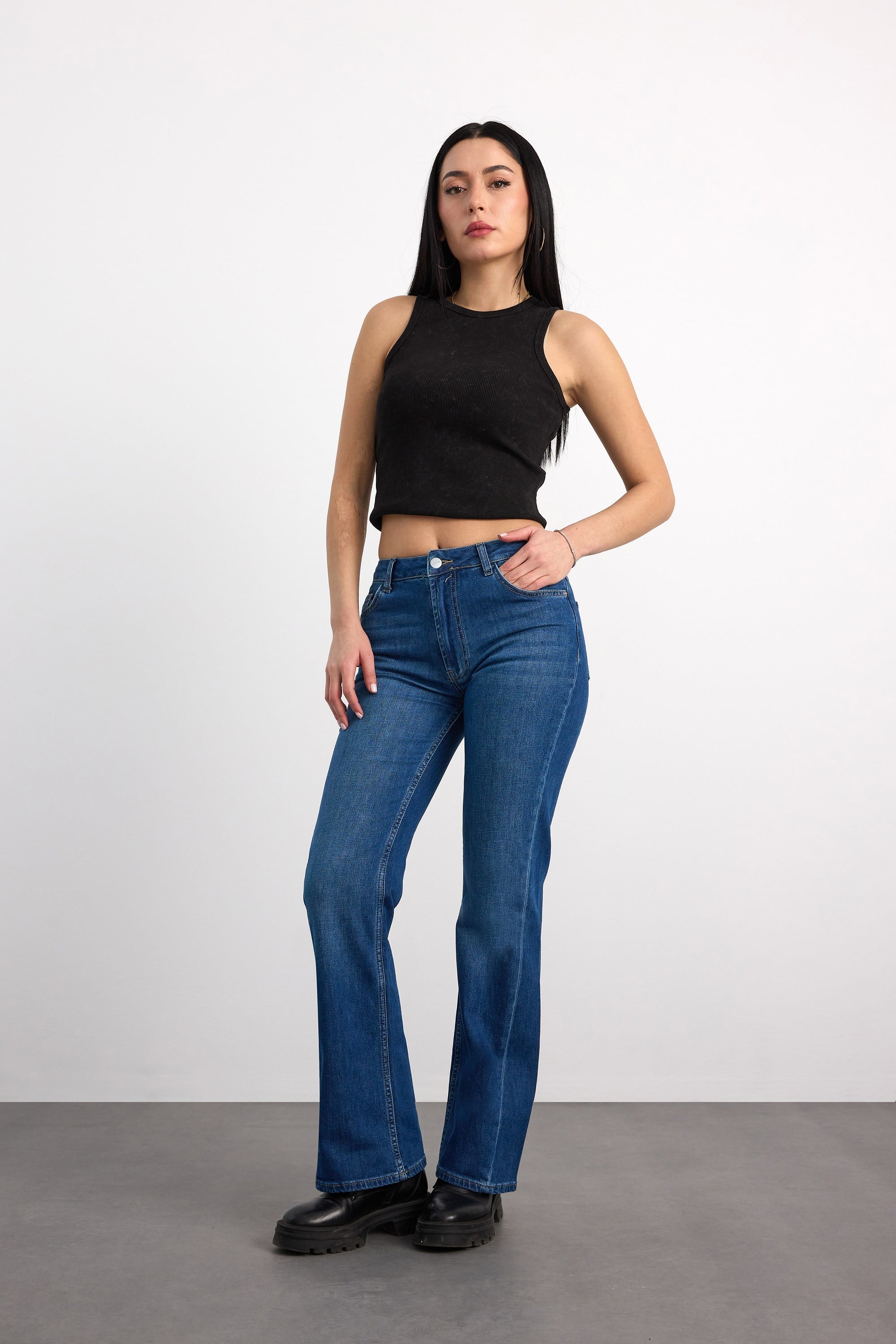 24326-73603 KADIN BOOT CUT MID DENİM WAIST 24326-73603