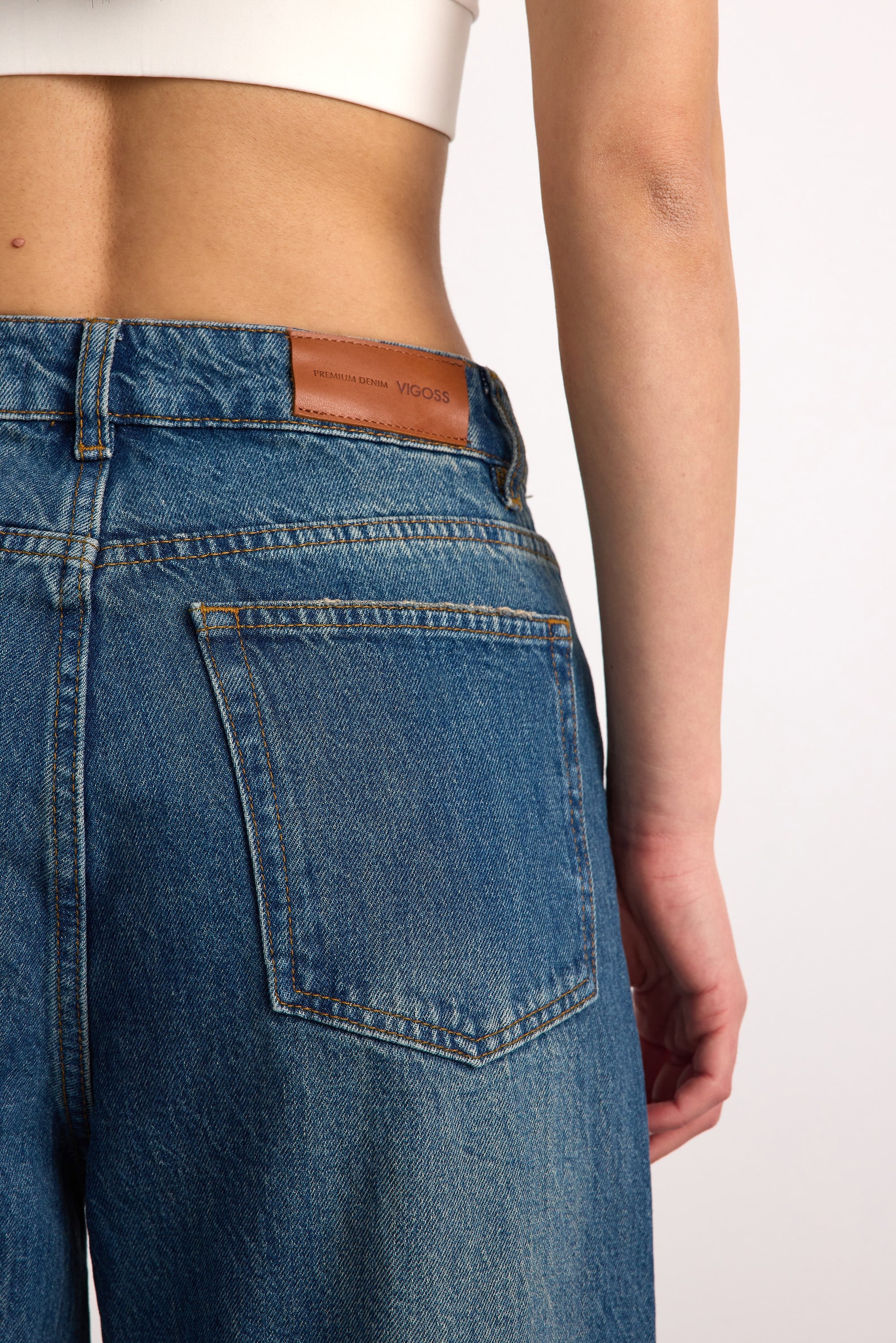 24350-73607 KADIN BAGGY FOLD UP MID RISE REGULAR DENİM PANTOLON 24350-73607