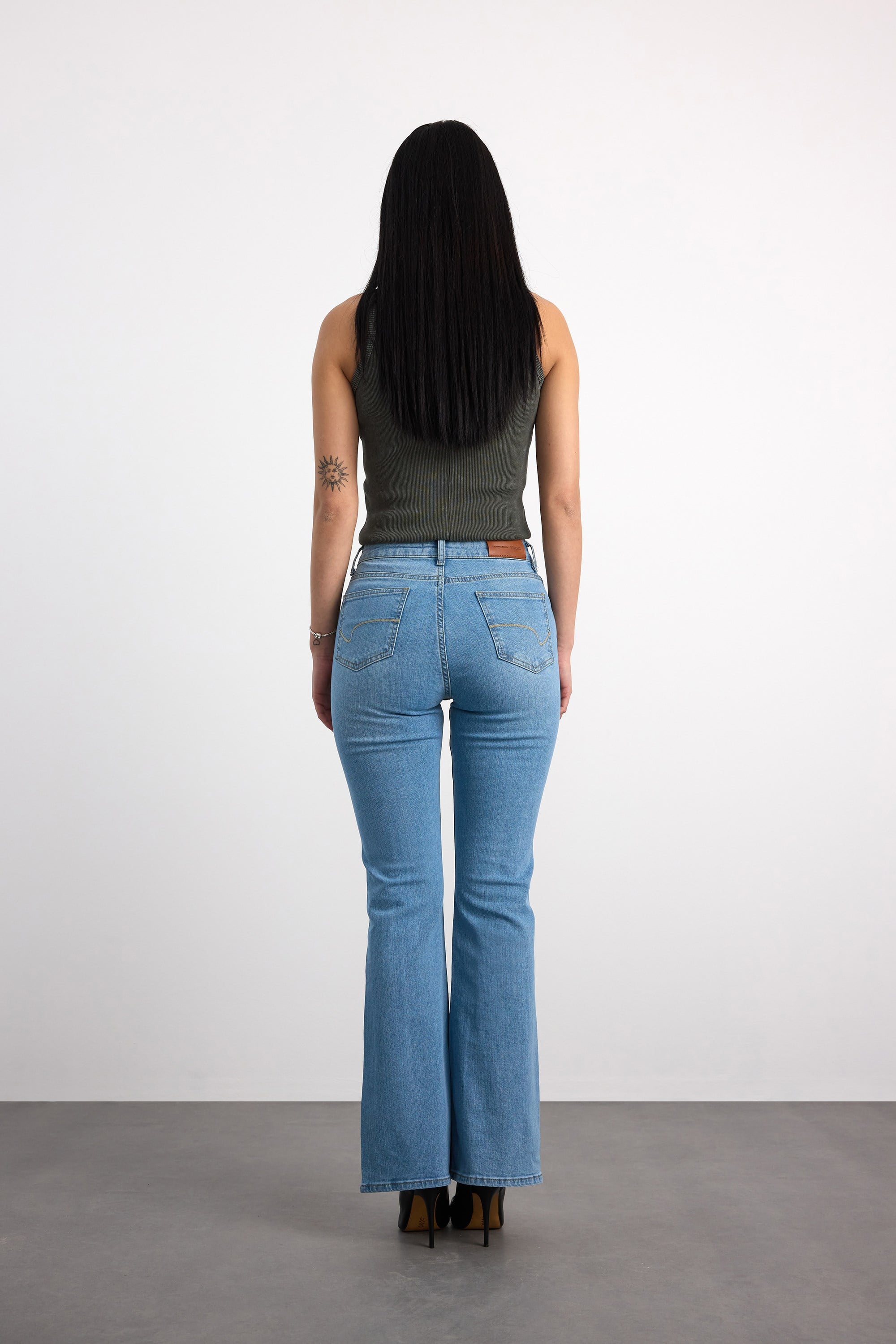 24352-70053 KADIN HIGHT WAIST FLARE DENİM PANTOLON 24352-70053