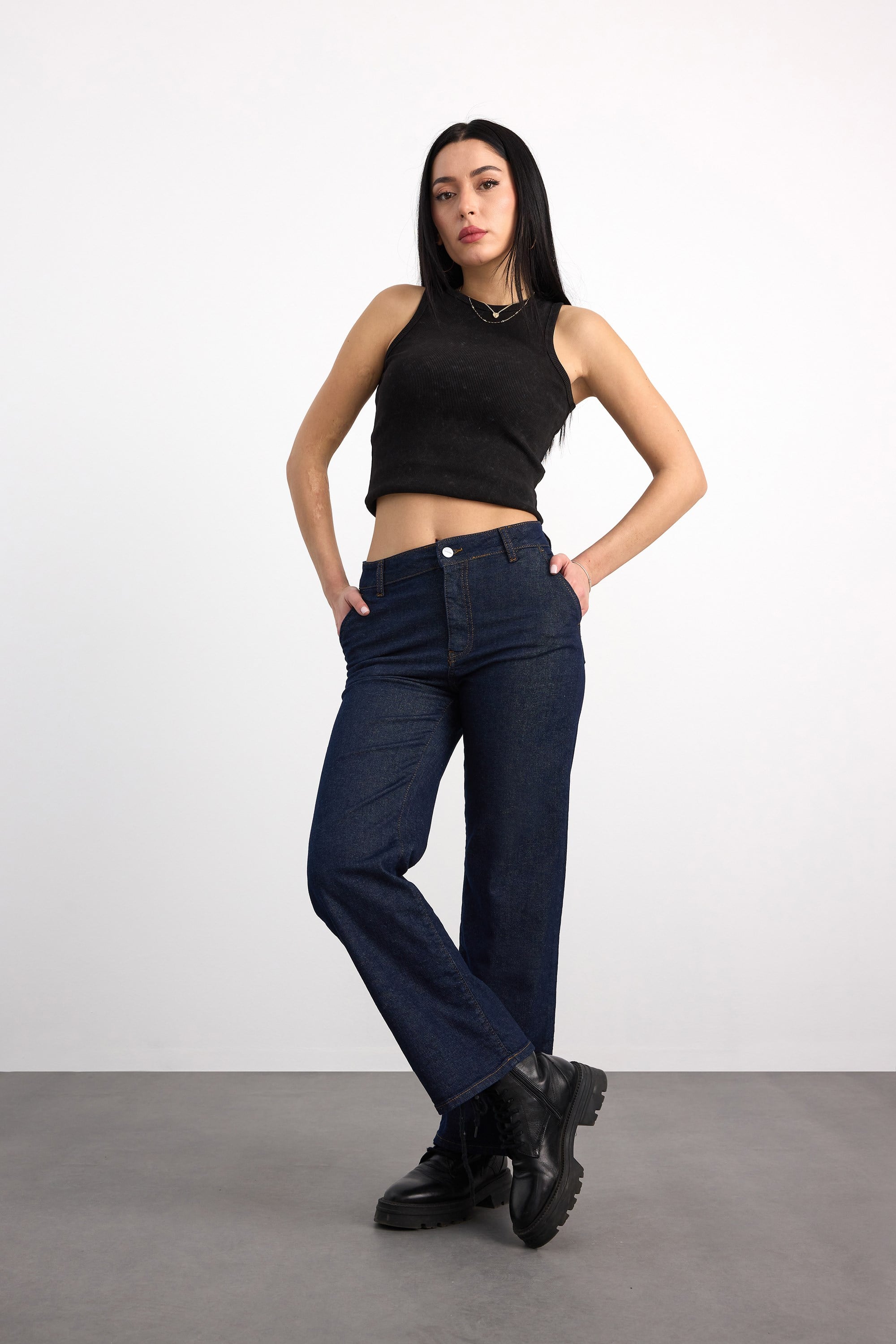 24357-73606 KADIN HIGH STRAIGHT DENİM PANTOLON 24357-73606