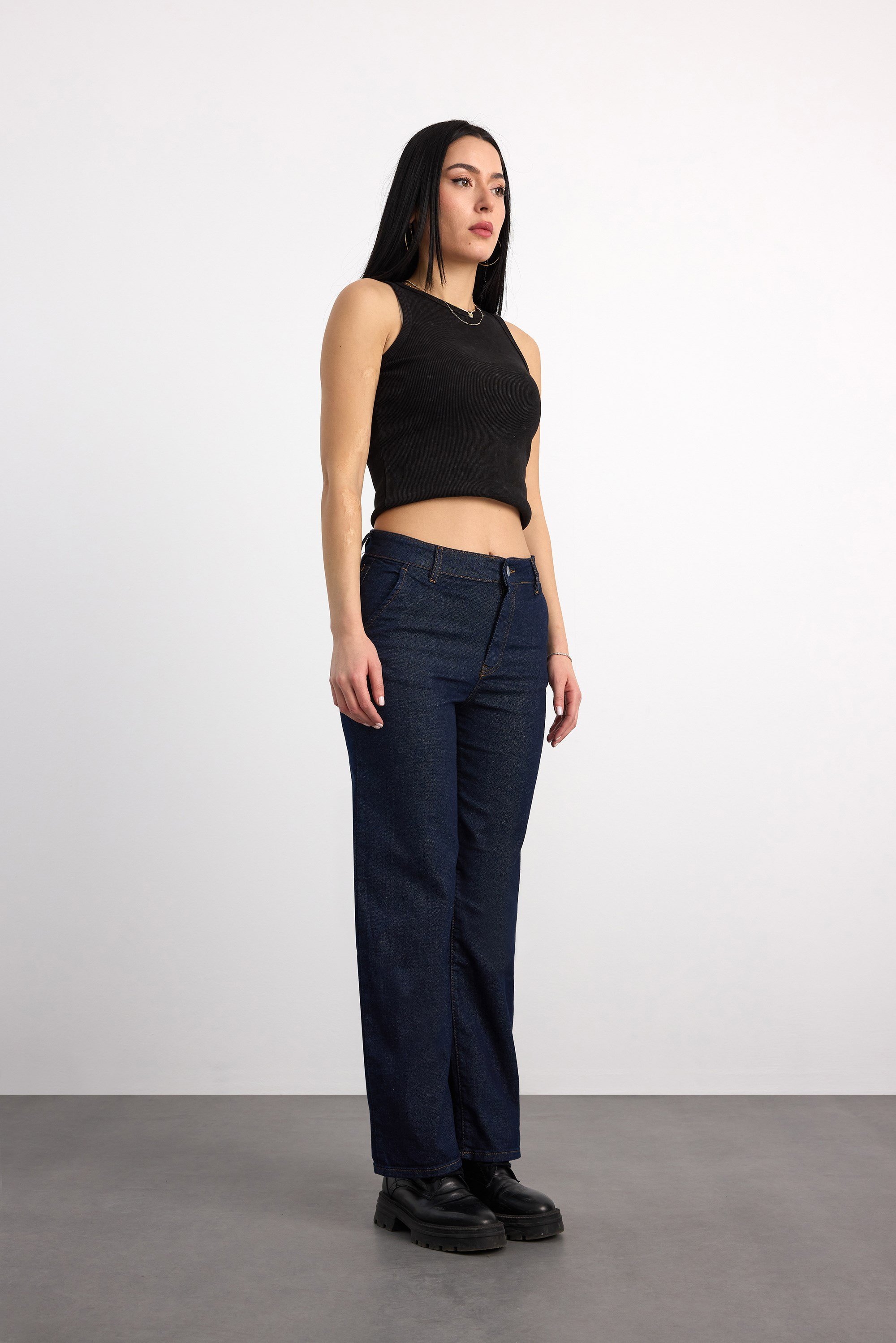 24357-73606 KADIN HIGH STRAIGHT DENİM PANTOLON 24357-73606