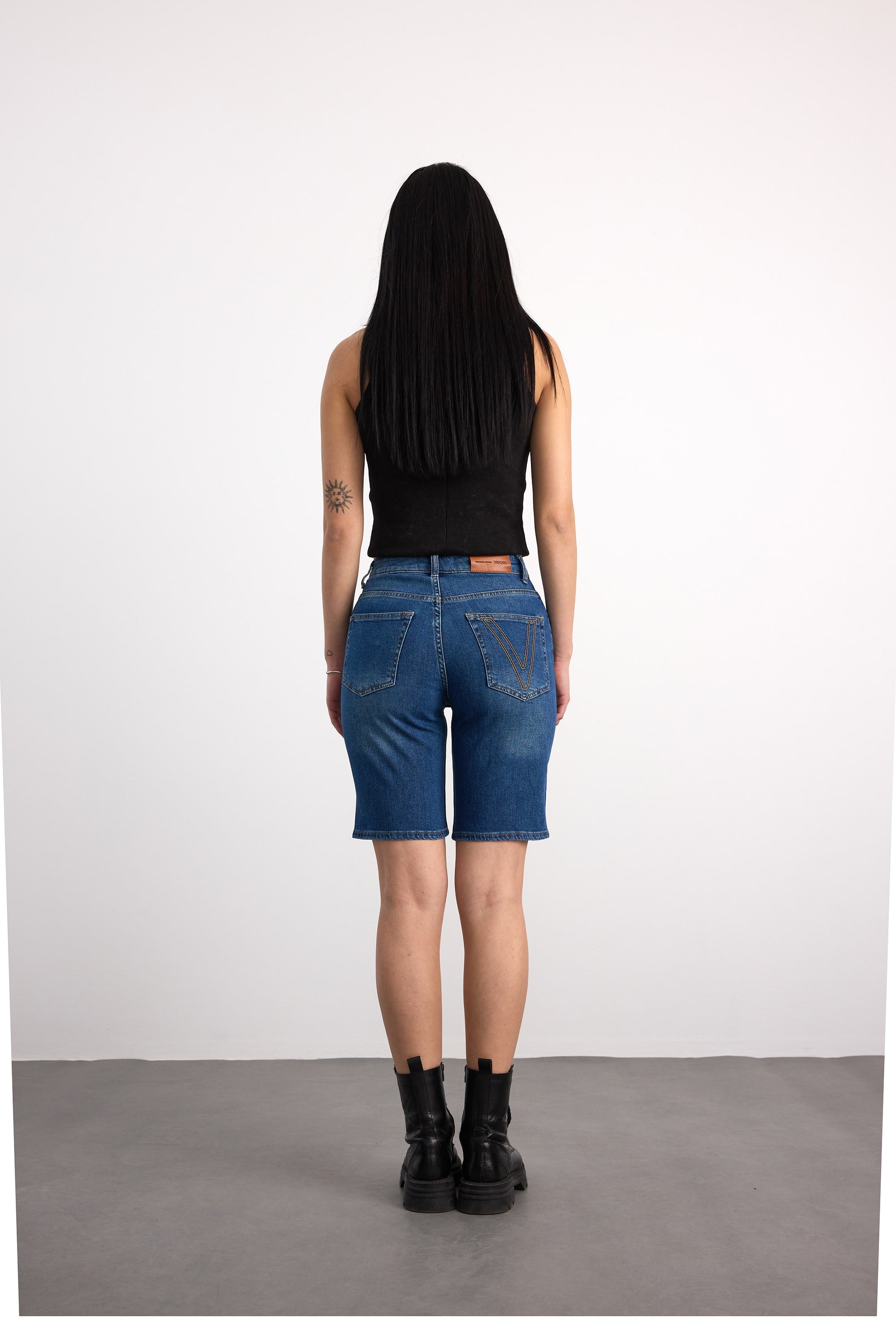 40391-73603 KADIN MOM FİT MID WAIST DENİM ŞORT 40391-73603