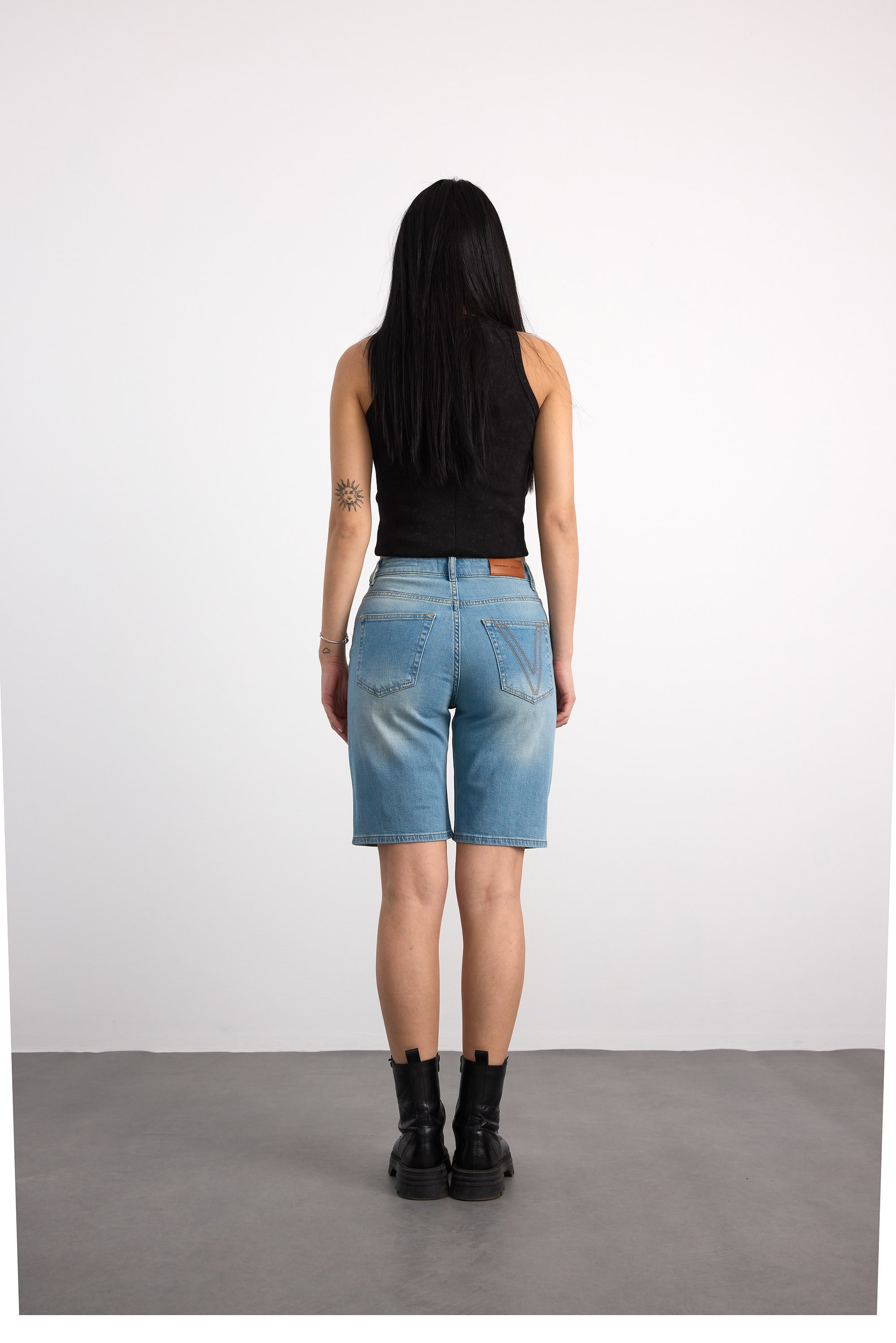 40391-73603 KADIN MOM FİT MID WAIST DENİM ŞORT 40391-73603