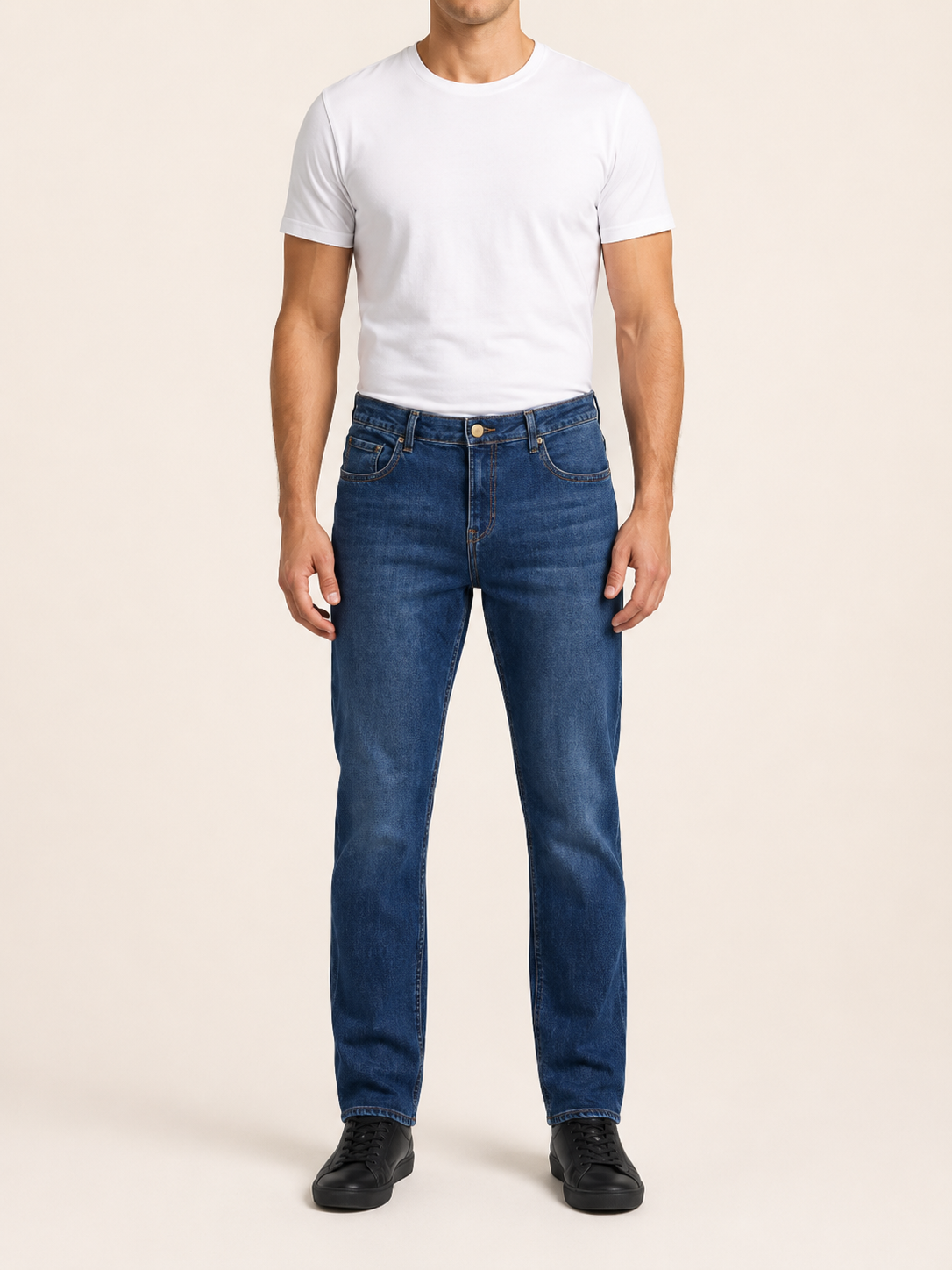 71991F-73604 ERKEK STRAIGHT FIT MID RISE DENİM PANTOLON 71991F-73604