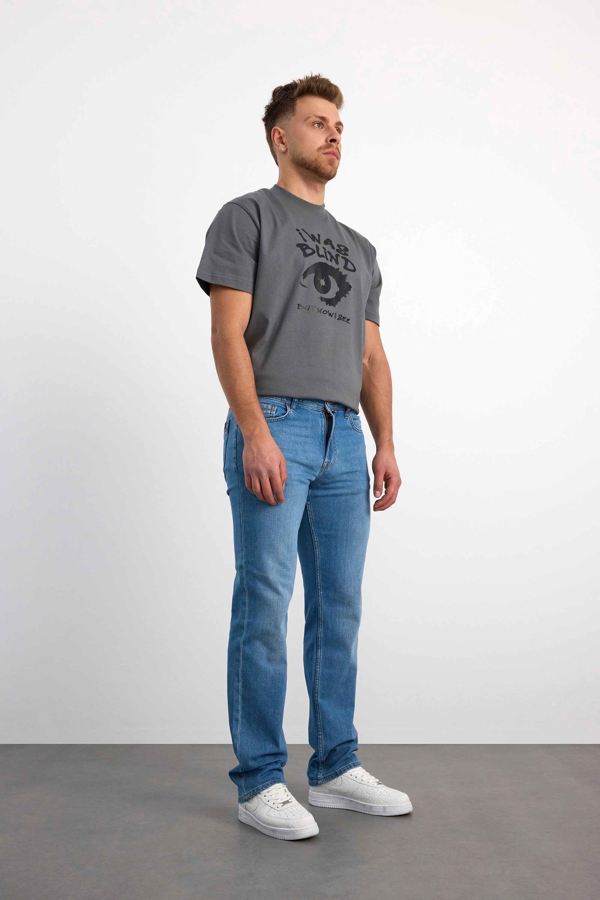 76077-73604 ERKEK REGULAR FİT MID WAIST MİD LEG DENİM PANTOLON 76077-73604