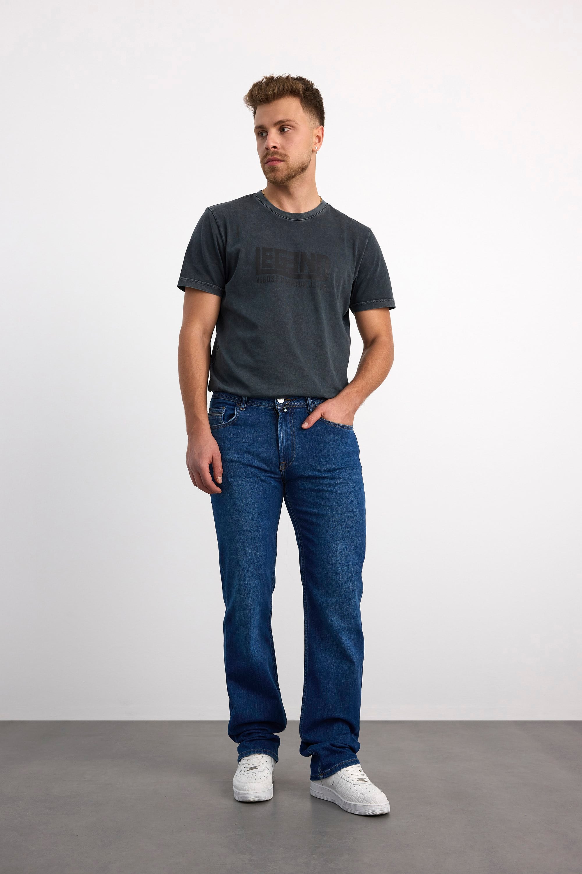 76077-73604 ERKEK REGULAR FİT MID WAIST MİD LEG DENİM PANTOLON 76077-73604