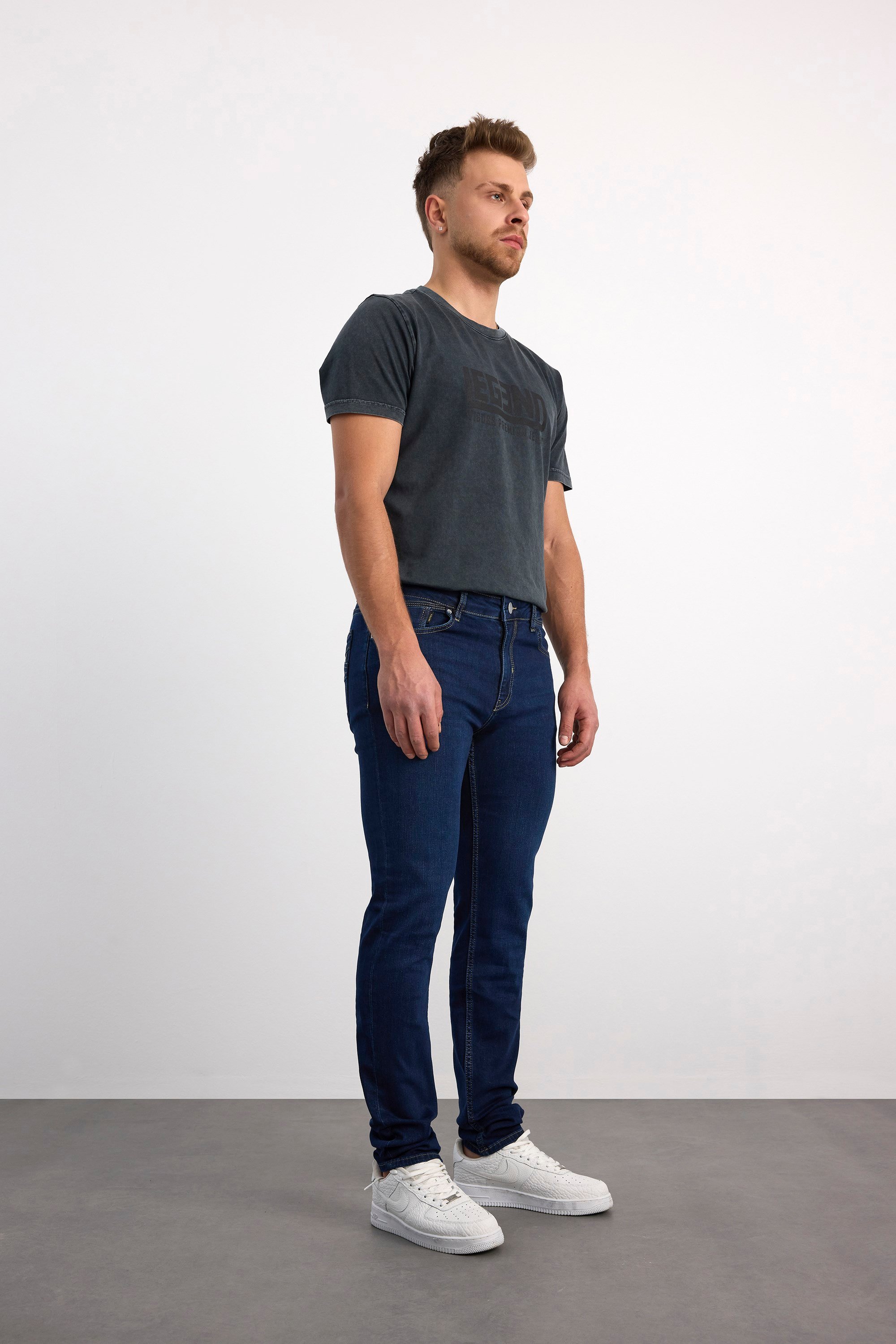 76083-70077  ERKEK DENİM COMFORD FİT MID WAIST SLİM LEG PANTOLON 76083-70077