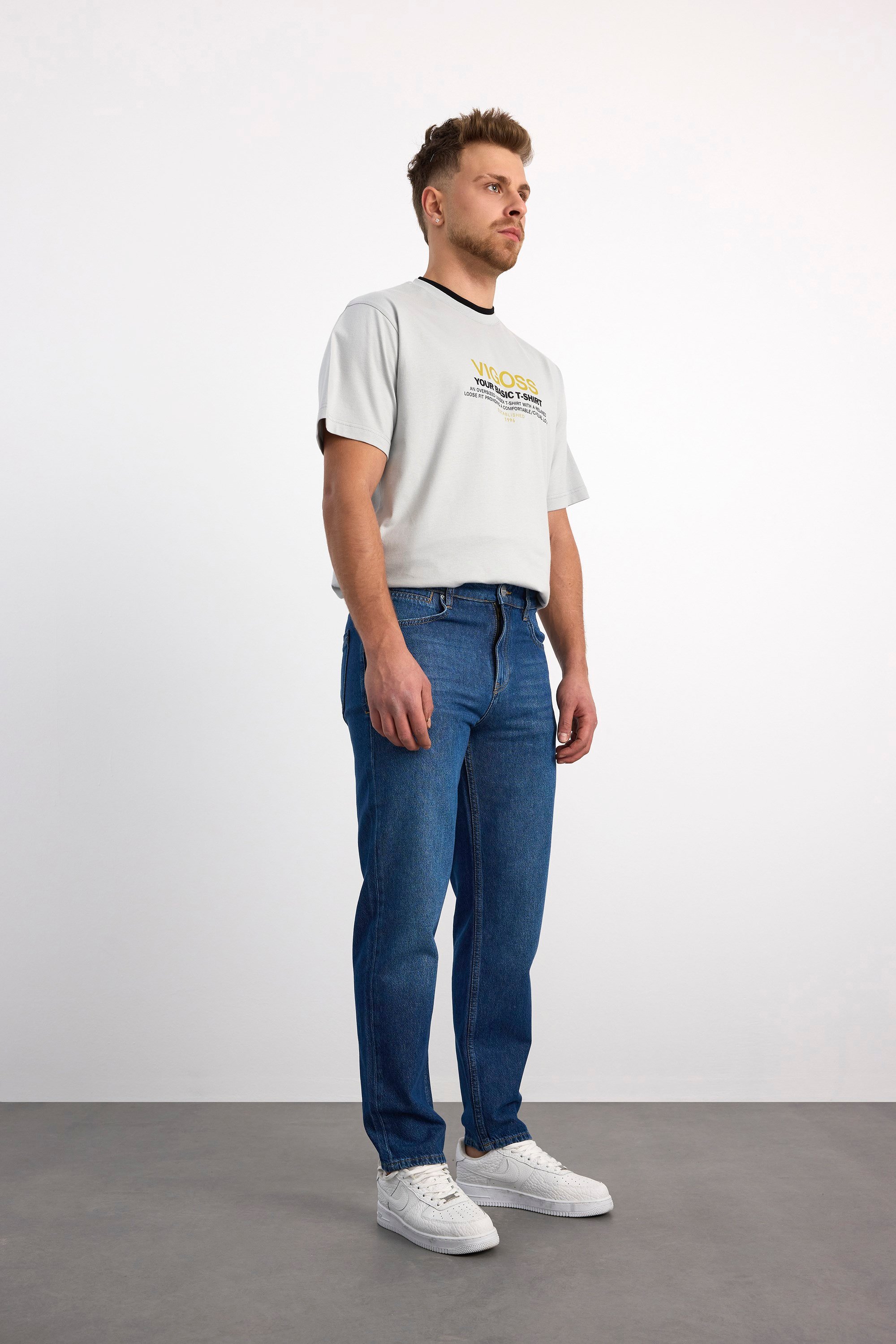 76094-73602 ERKEK TAPERED FİT MID WAIST SLİM LEG DENİM PANTOLON 76094-73602
