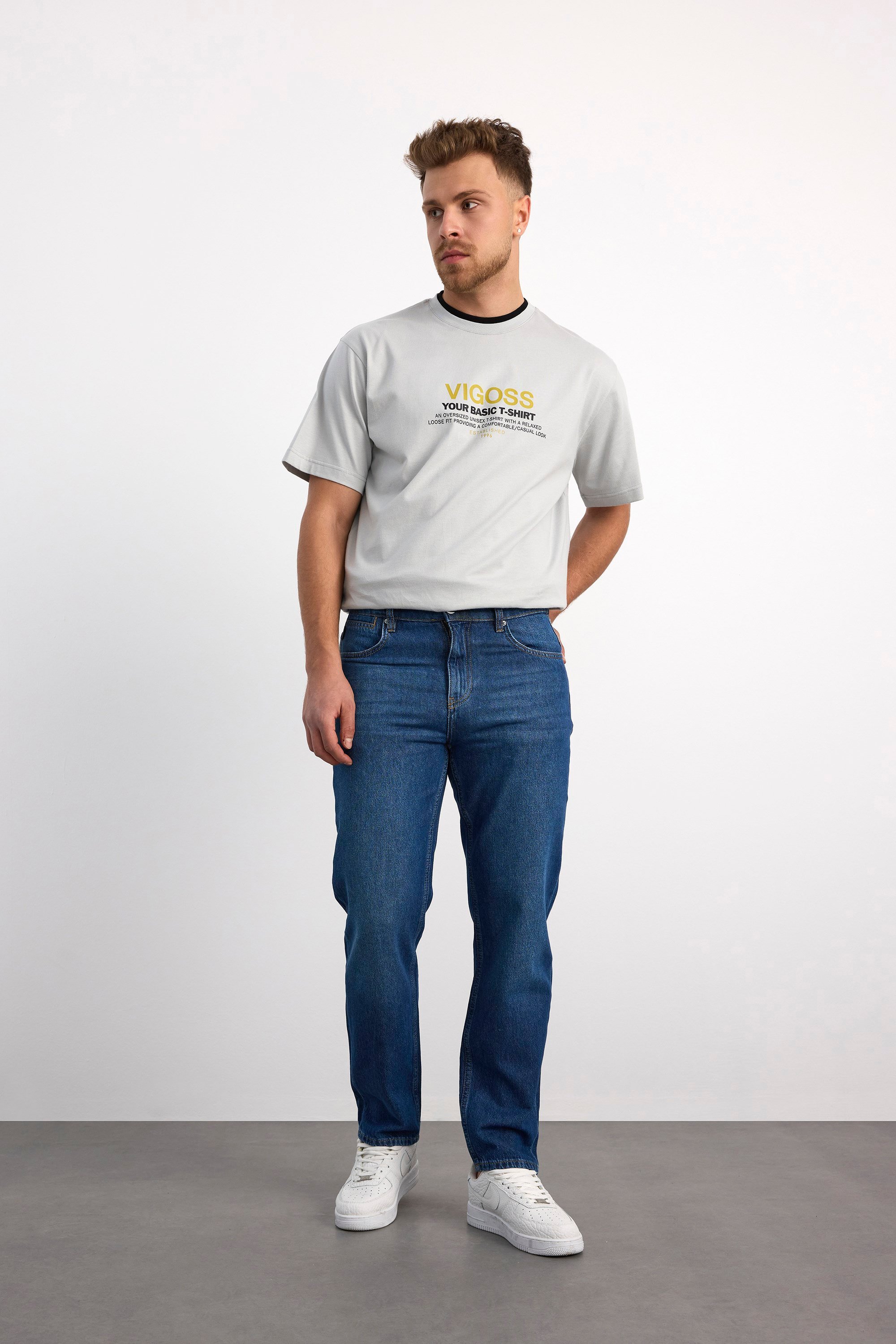 76094-73602 ERKEK TAPERED FİT MID WAIST SLİM LEG DENİM PANTOLON 76094-73602