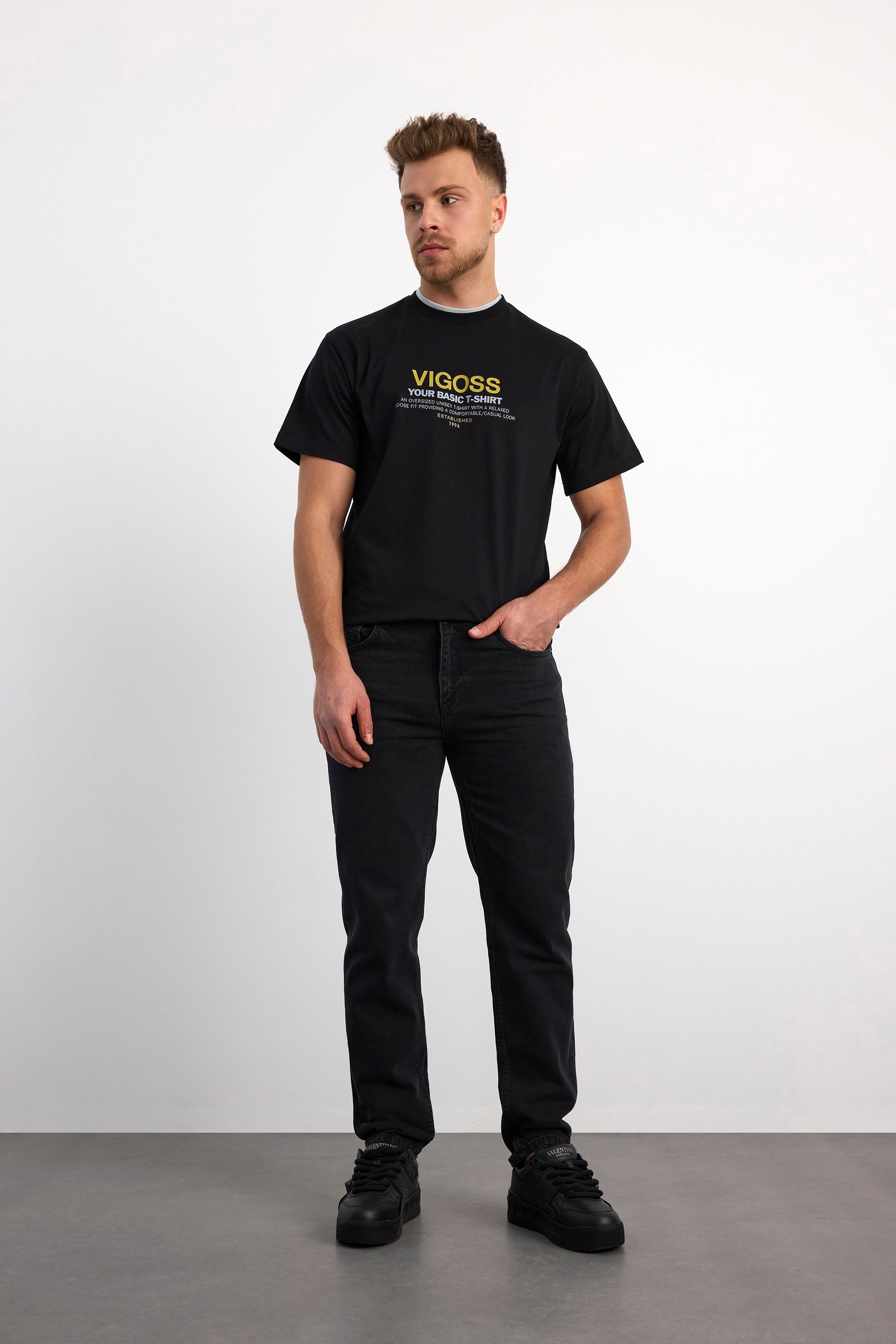 76098-73601 ERKEK TAPERED FİT MID WAIST SLİM LEG DENİM PANTOLON 76098-73601