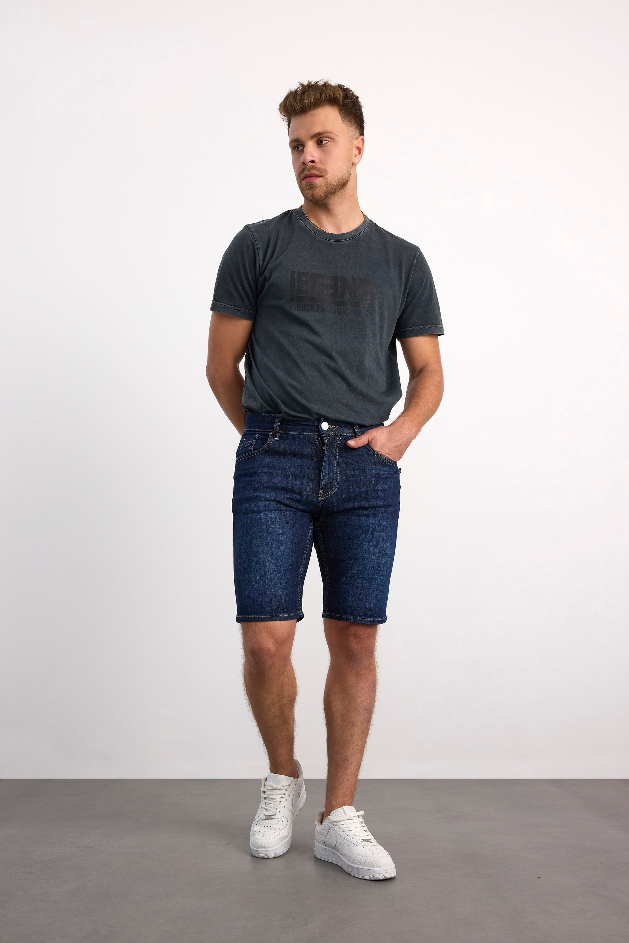 90336-73605 ERKEK COMFORT MID WAIST DENİM ŞORT 90336-73605