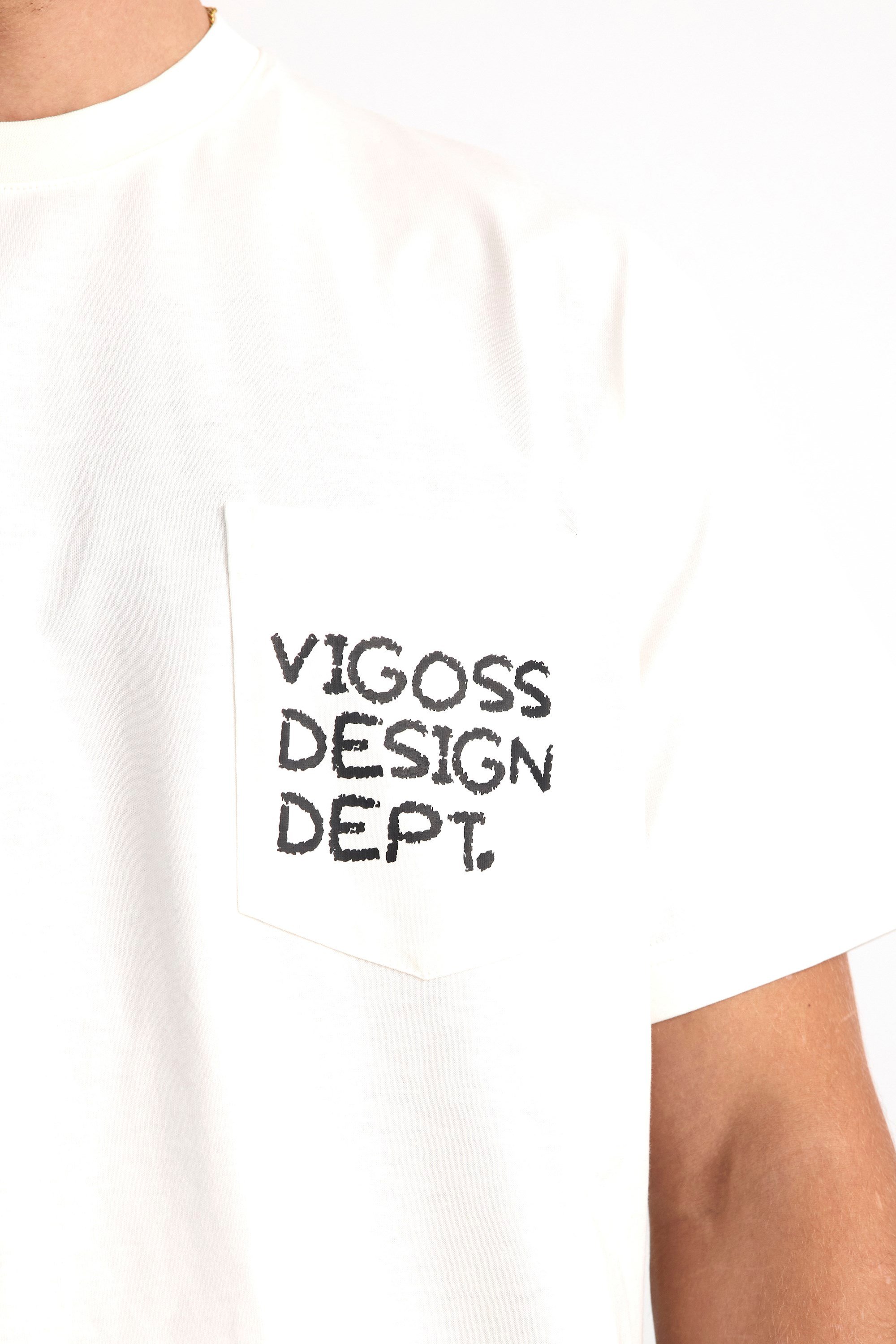 VIGOSS ACTION OVERSIZE BASKILI ERKEK T-SHIRT CEPLİ 63084-30226