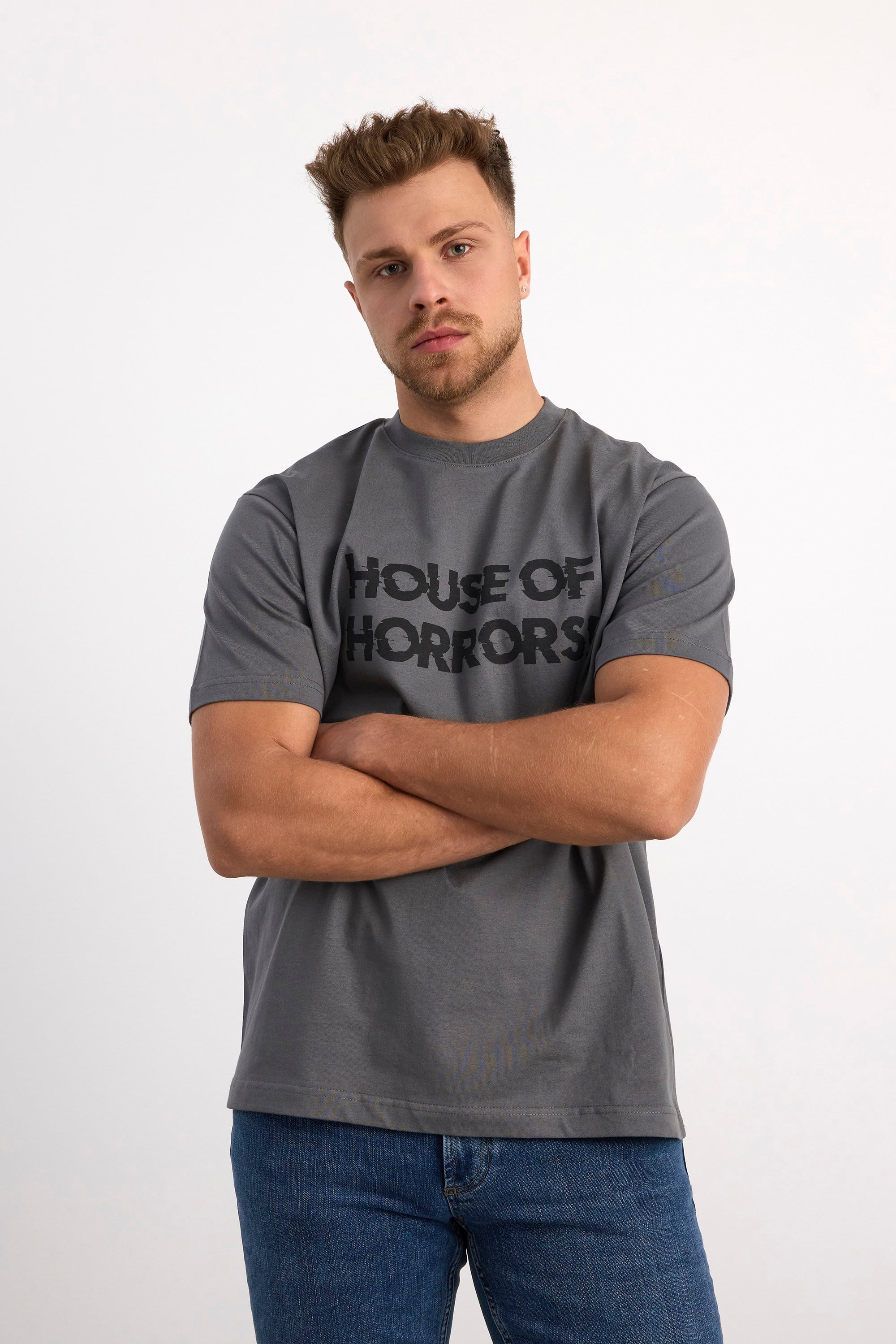 VIGOSS ACTION OVERSIZE BASKILI ERKEK T-SHIRT 63079-30226