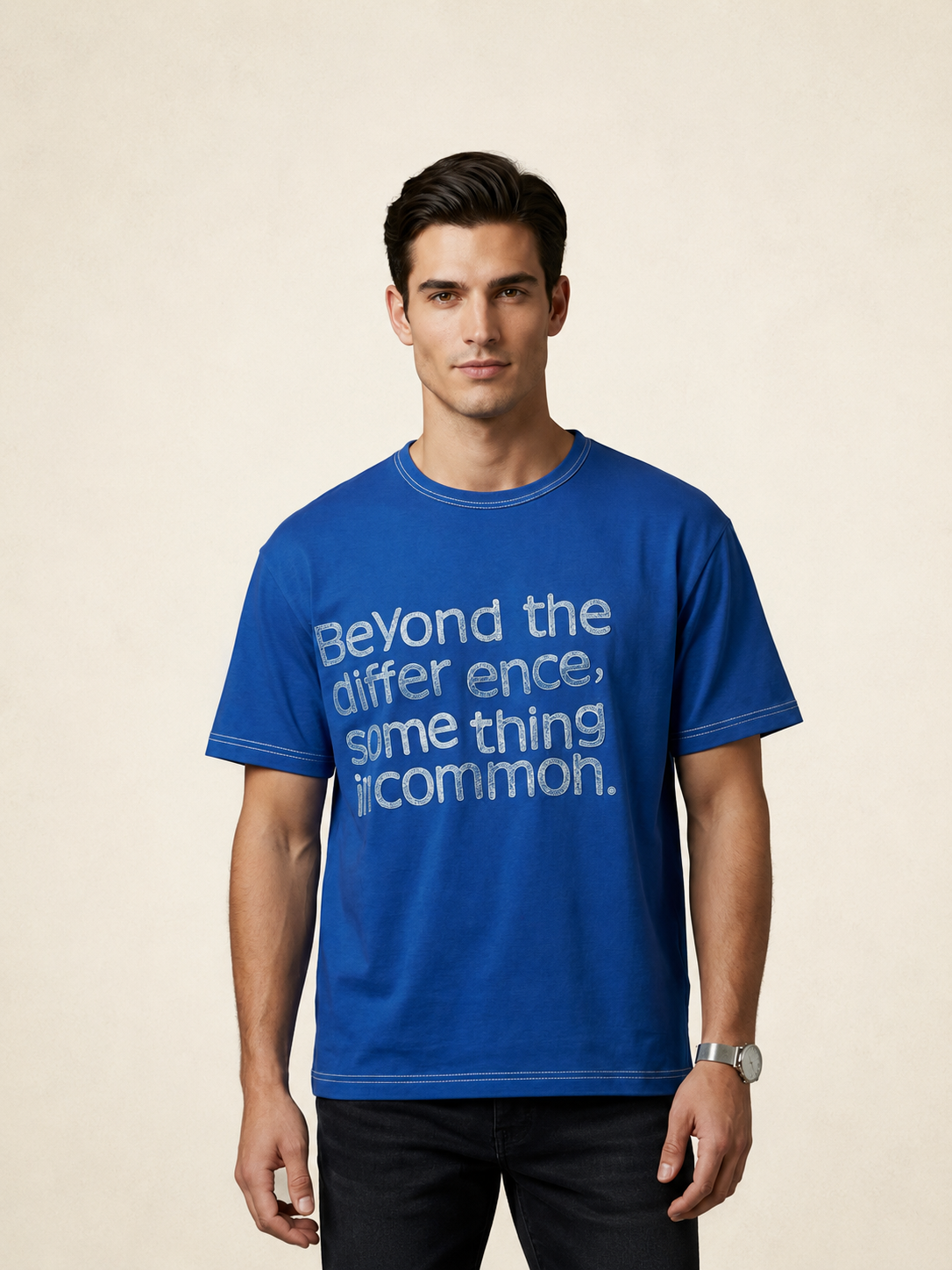 VIGOSS ACTION OWERSIZE BASKILI ERKEK T-SHIRT 62662-03501