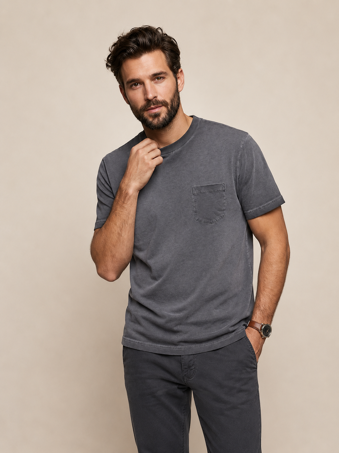 VIGOSS ACTION YAĞLI BOYAMA ERKEK T-SHIRT 62907-30226