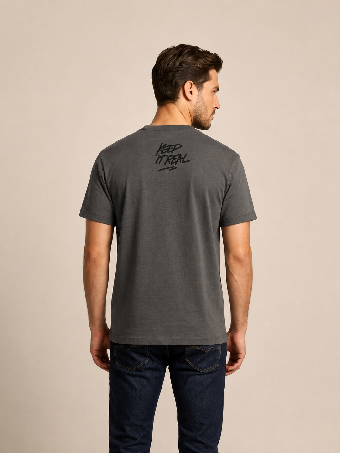 VIGOSS BASKILI OVERSIZE ERKEK T-SHIRT 62536-30010