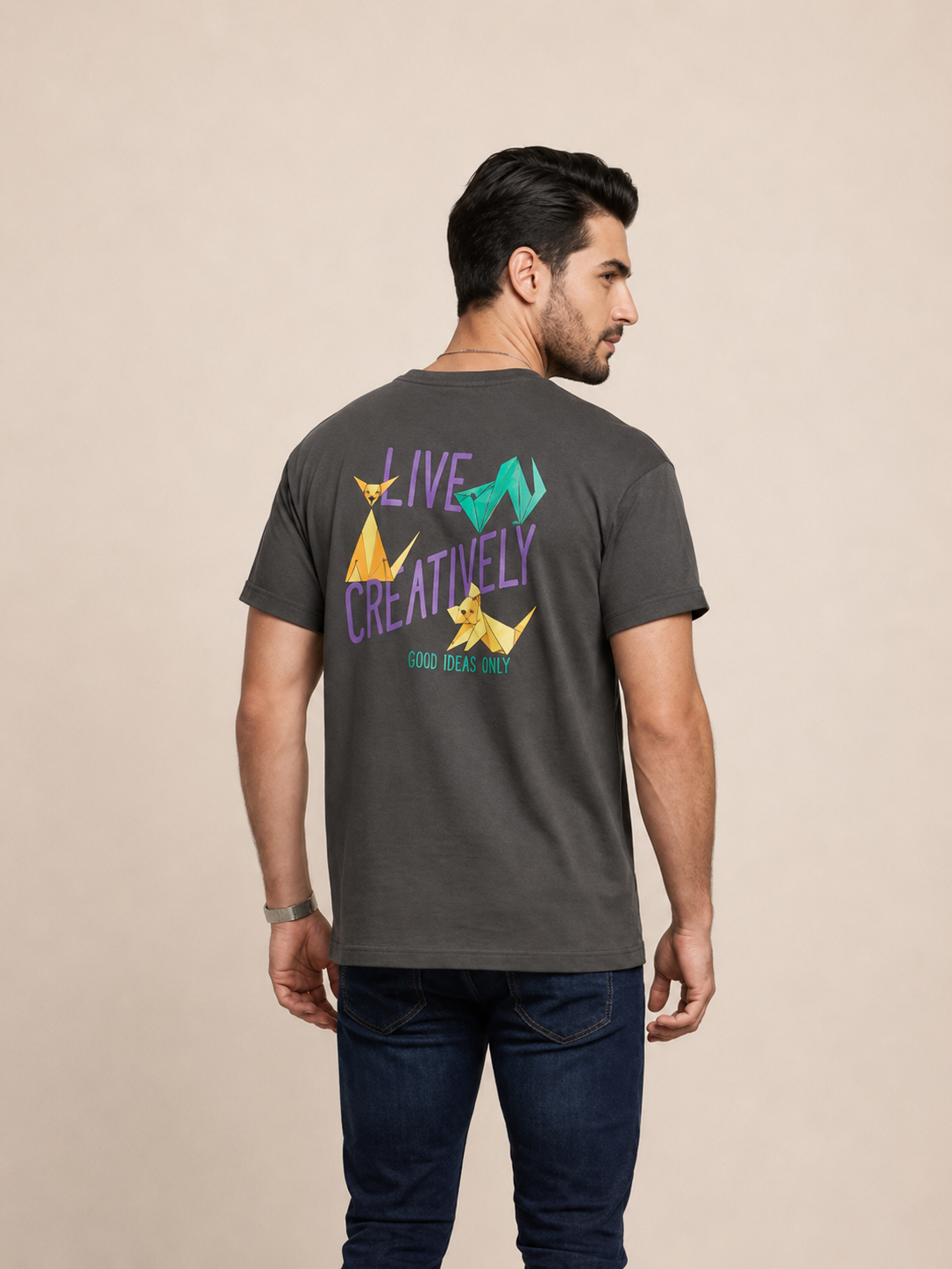 VIGOSS BASKILI OVERSIZE ERKEK T-SHIRT 62535-03370