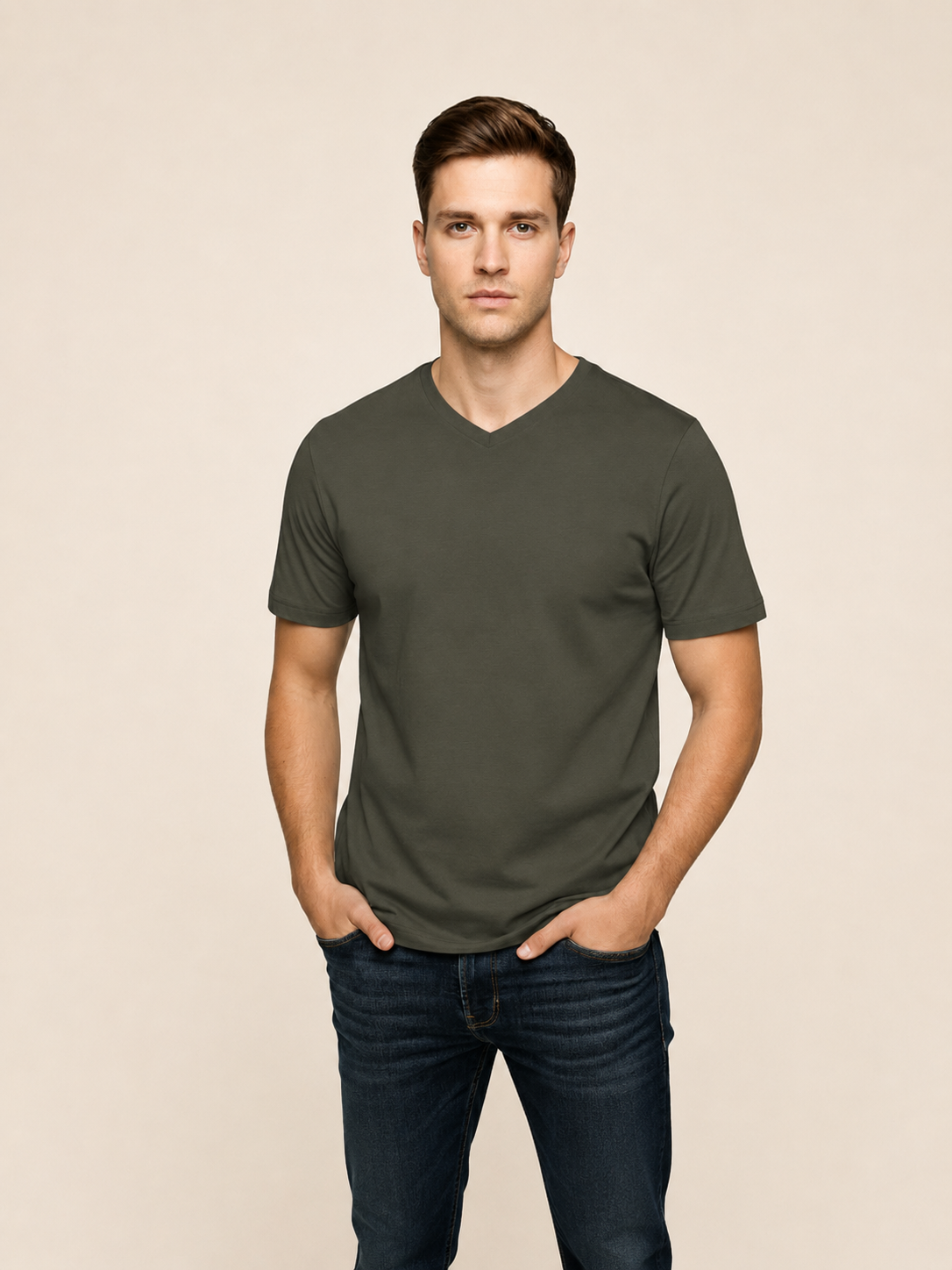 VİGOSS BATTAL V YAKA ERKEK T-SHIRT B3125-03370