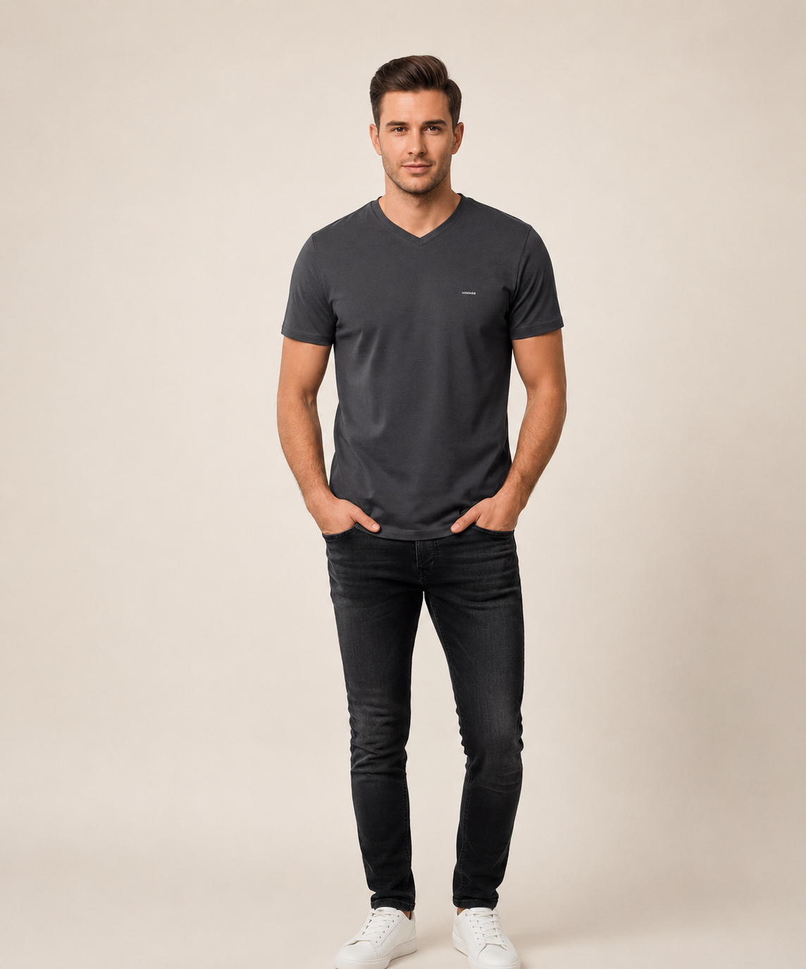 VİGOSS BATTAL V YAKA ERKEK T-SHIRT B3125-03370