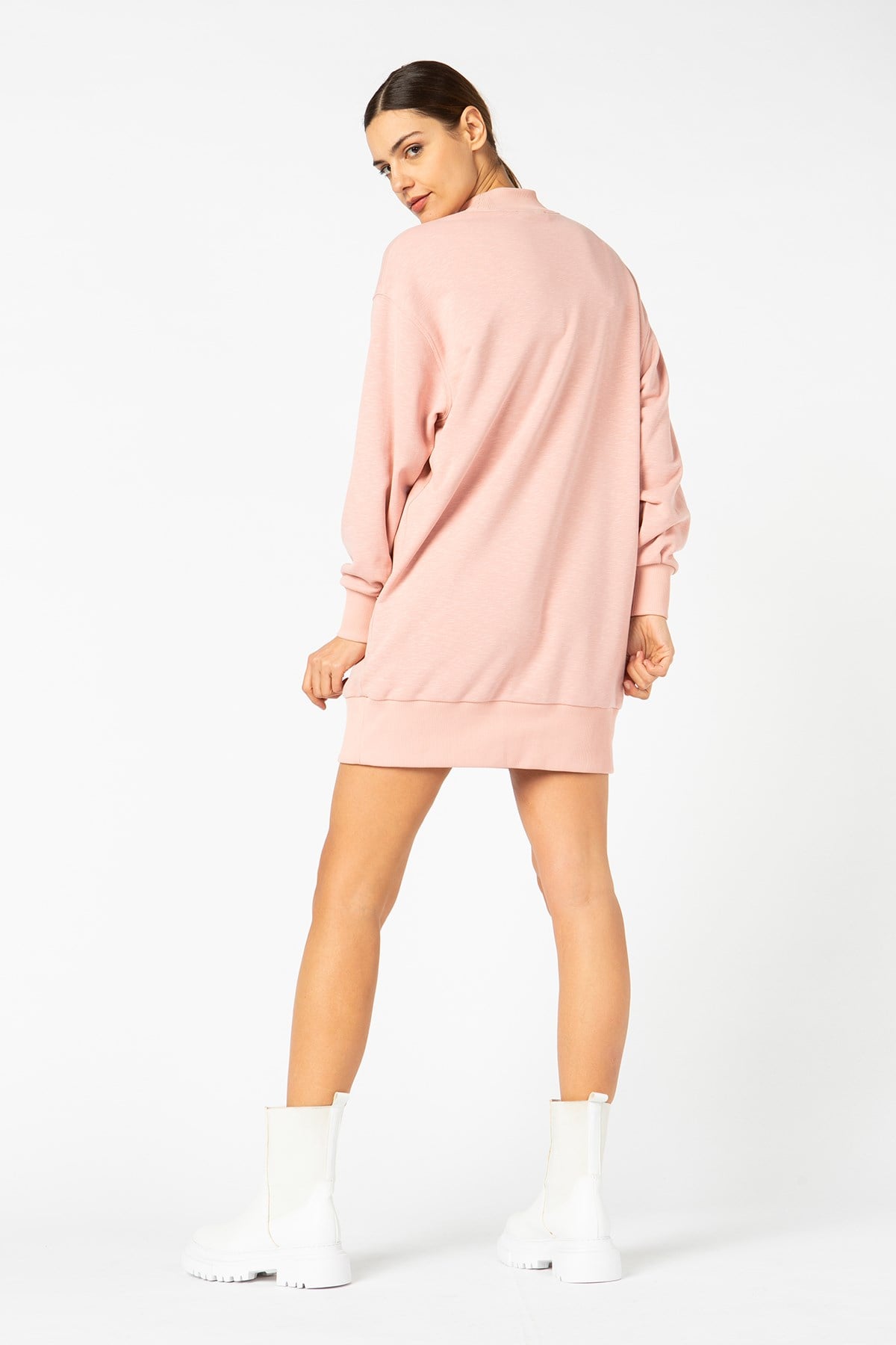 VIGOSS KADIN BALIKÇI YAKA UZUN SWEATSHIRT  . 13340-00324