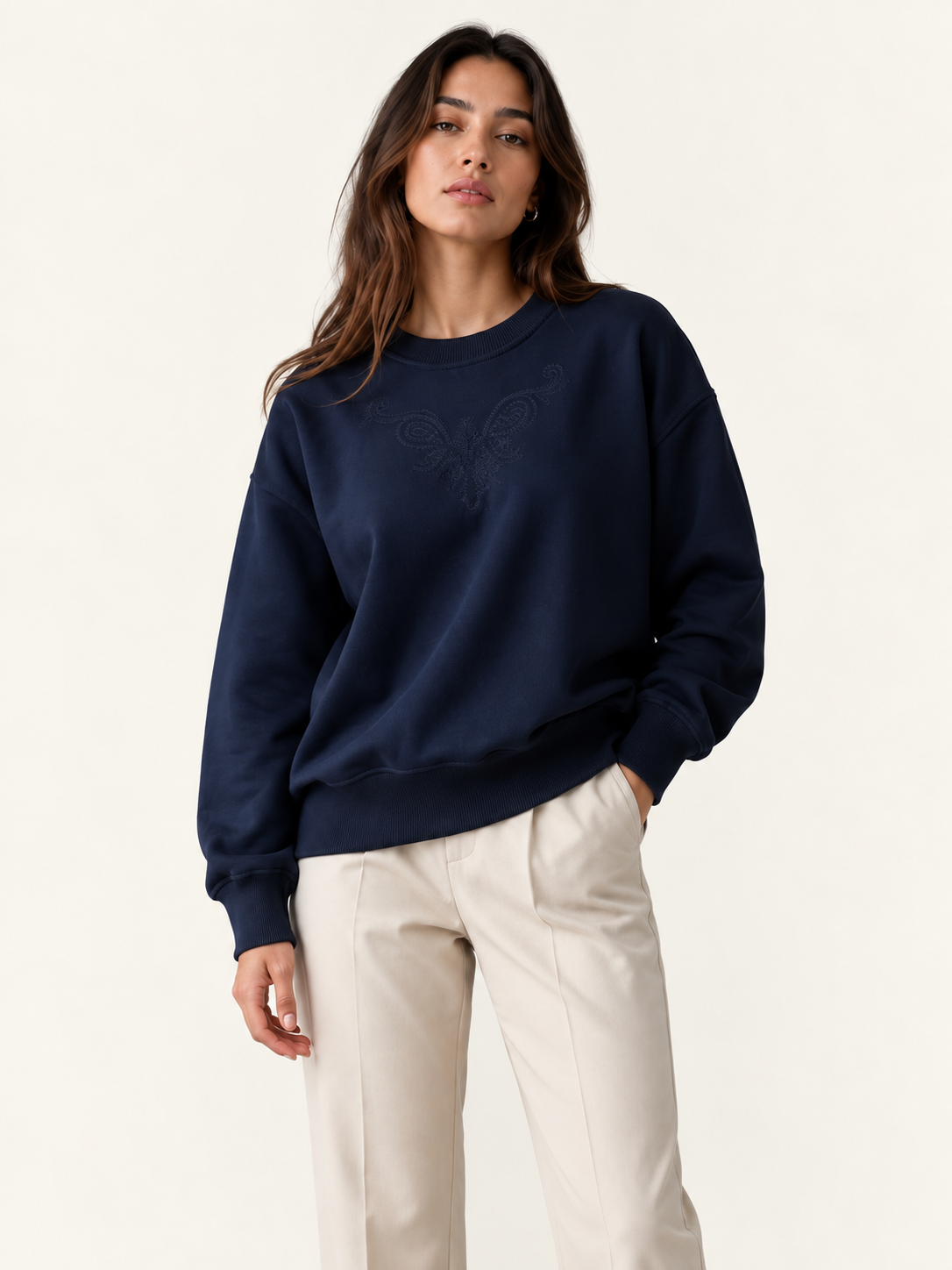 VİGOSS NAKIŞLI  KADIN  SWEATSHIRT 14093-30112