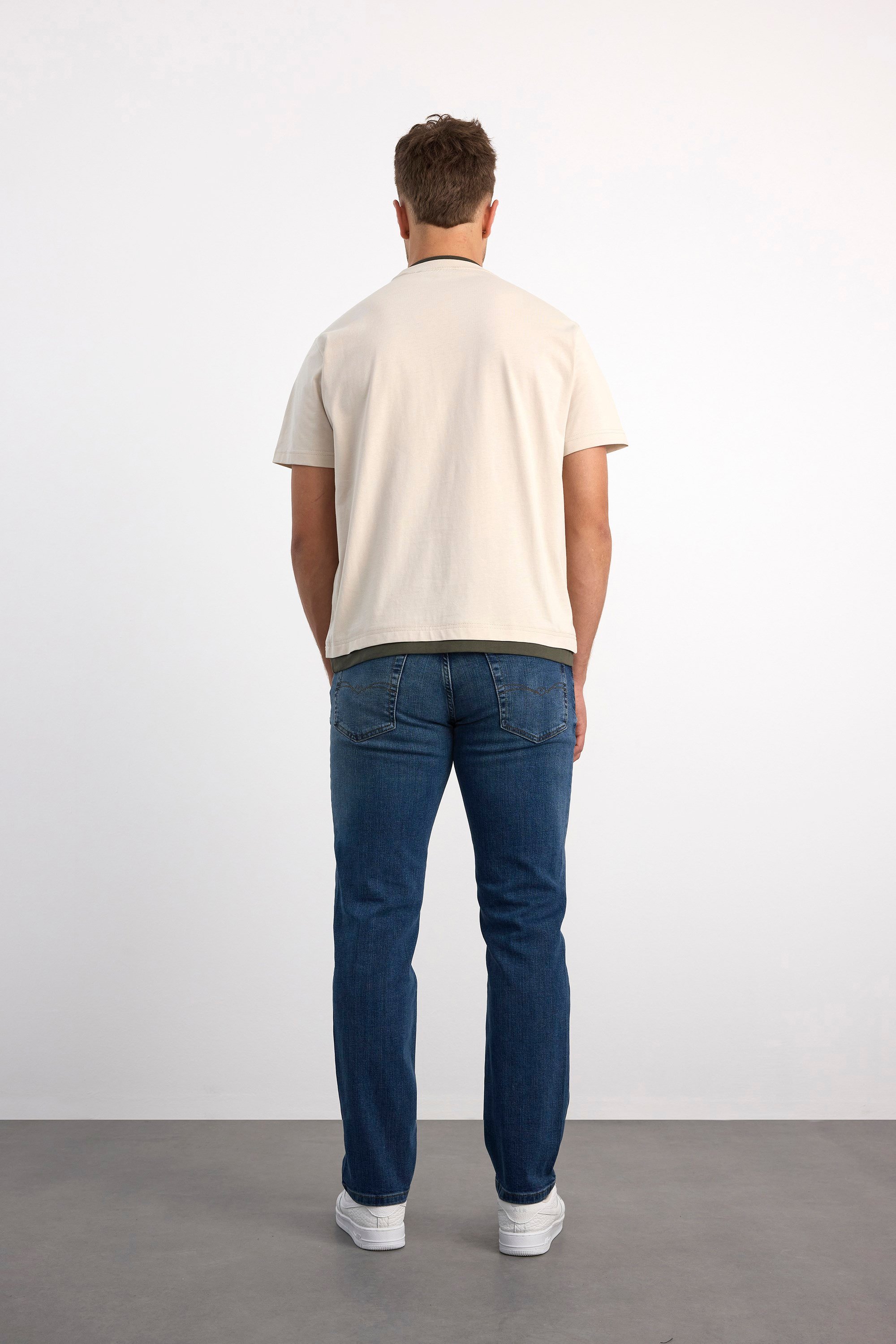 VIGOSS OVERSIZE ÇİFT YAKA ERKEK T-SHIRT 63085-30005