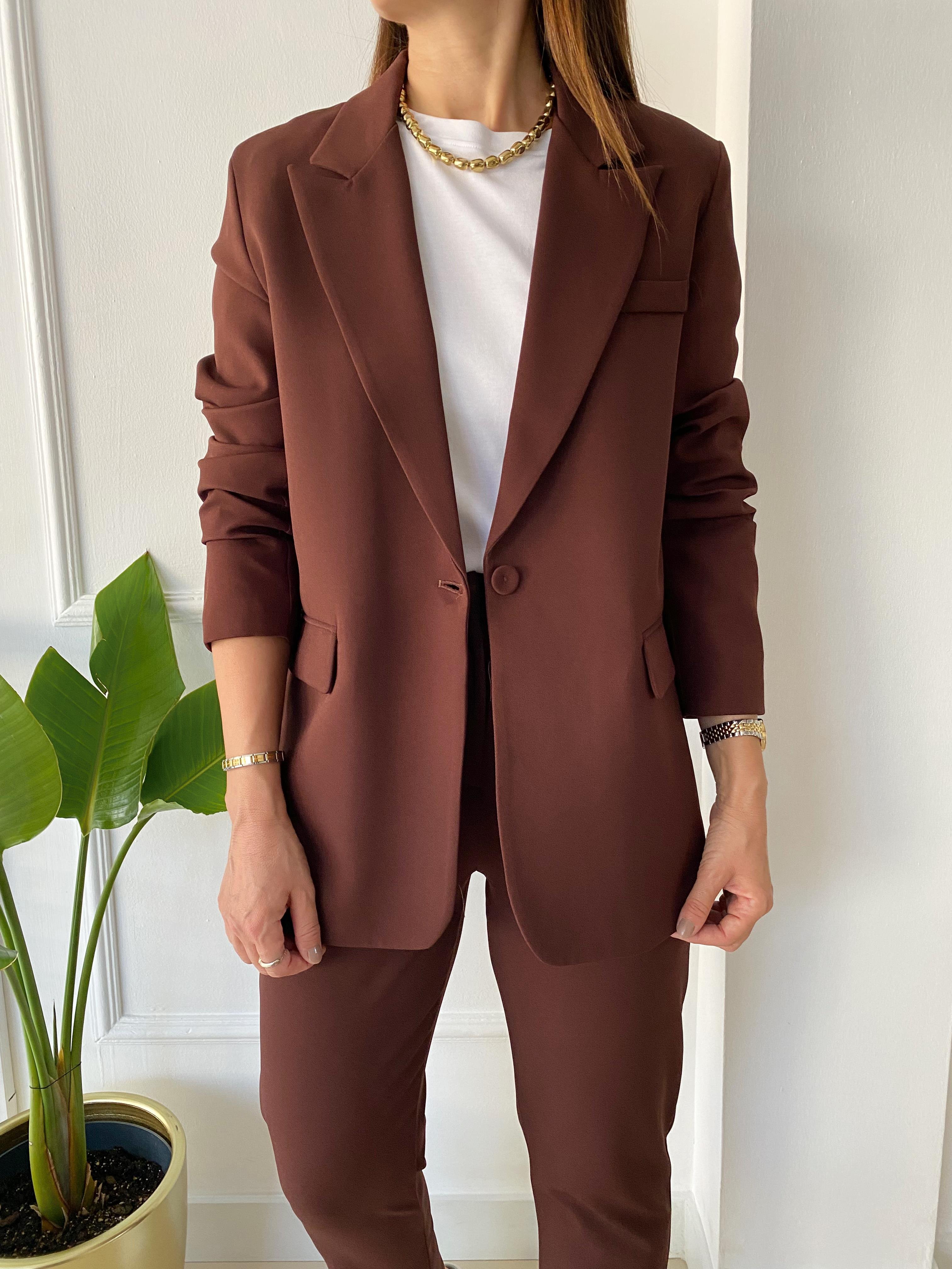 Blazer Ceket Kahve