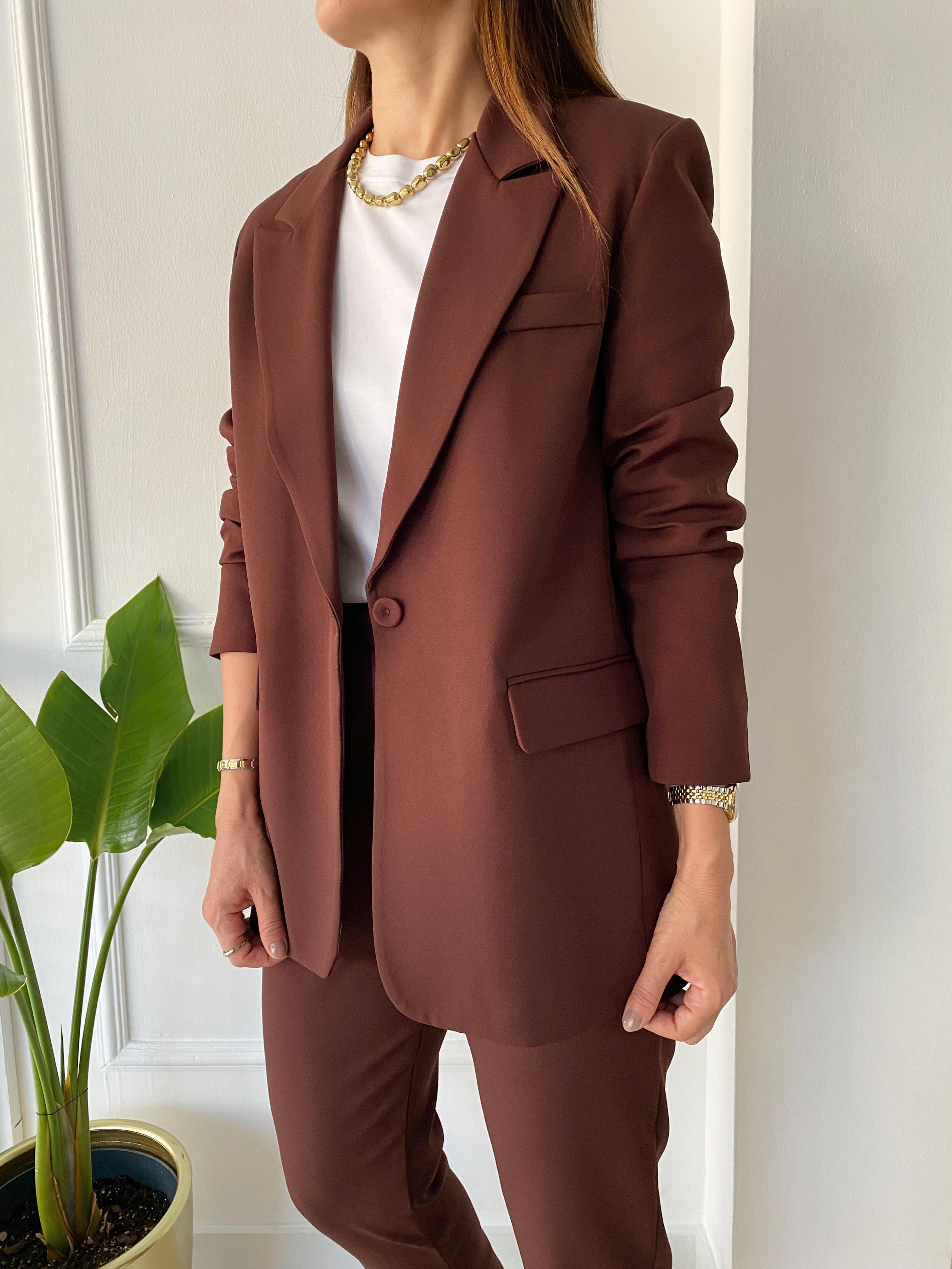 Blazer Ceket Kahve