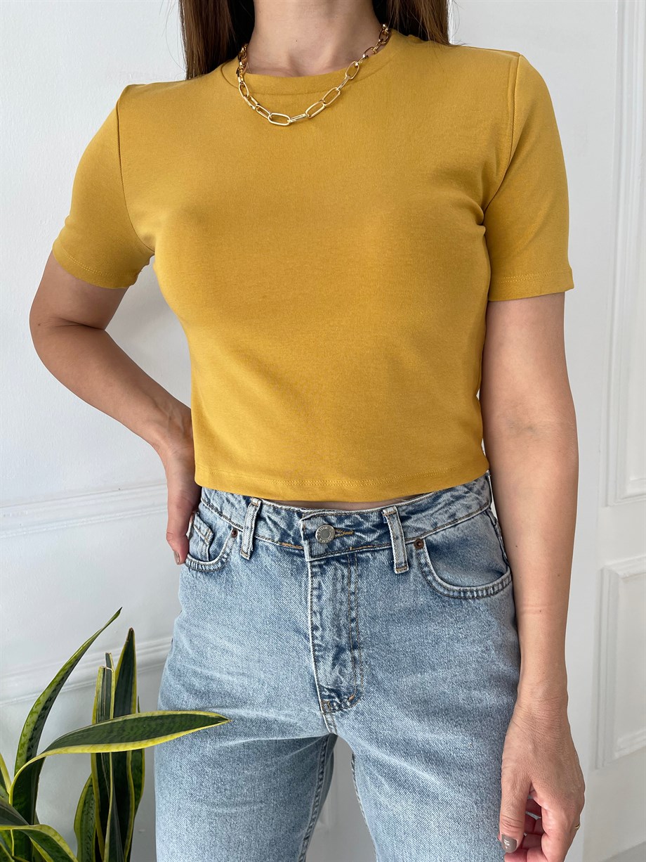 Crop Tshirt Hardal