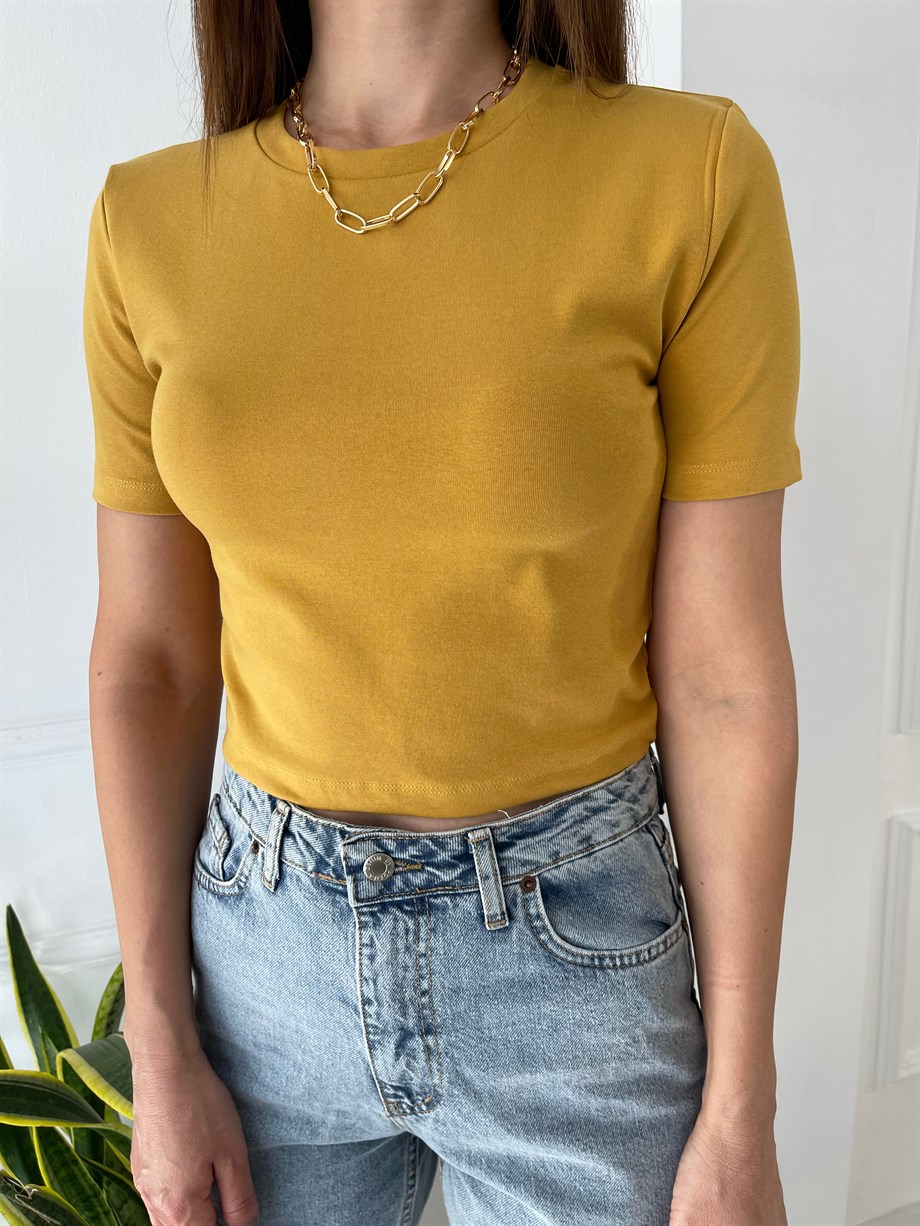 Crop Tshirt Hardal