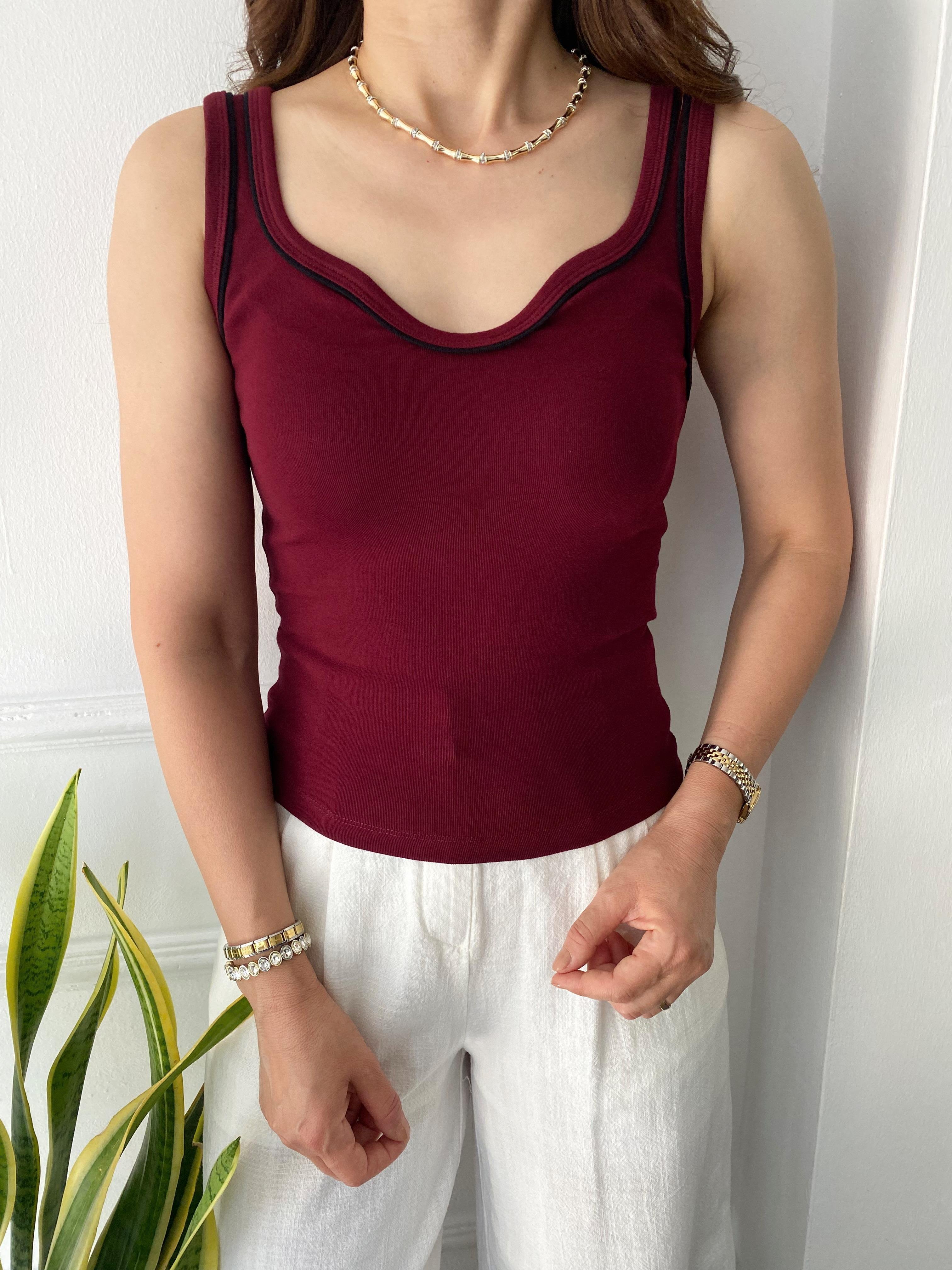 Kalp Yaka Atlet Bordo Siyah