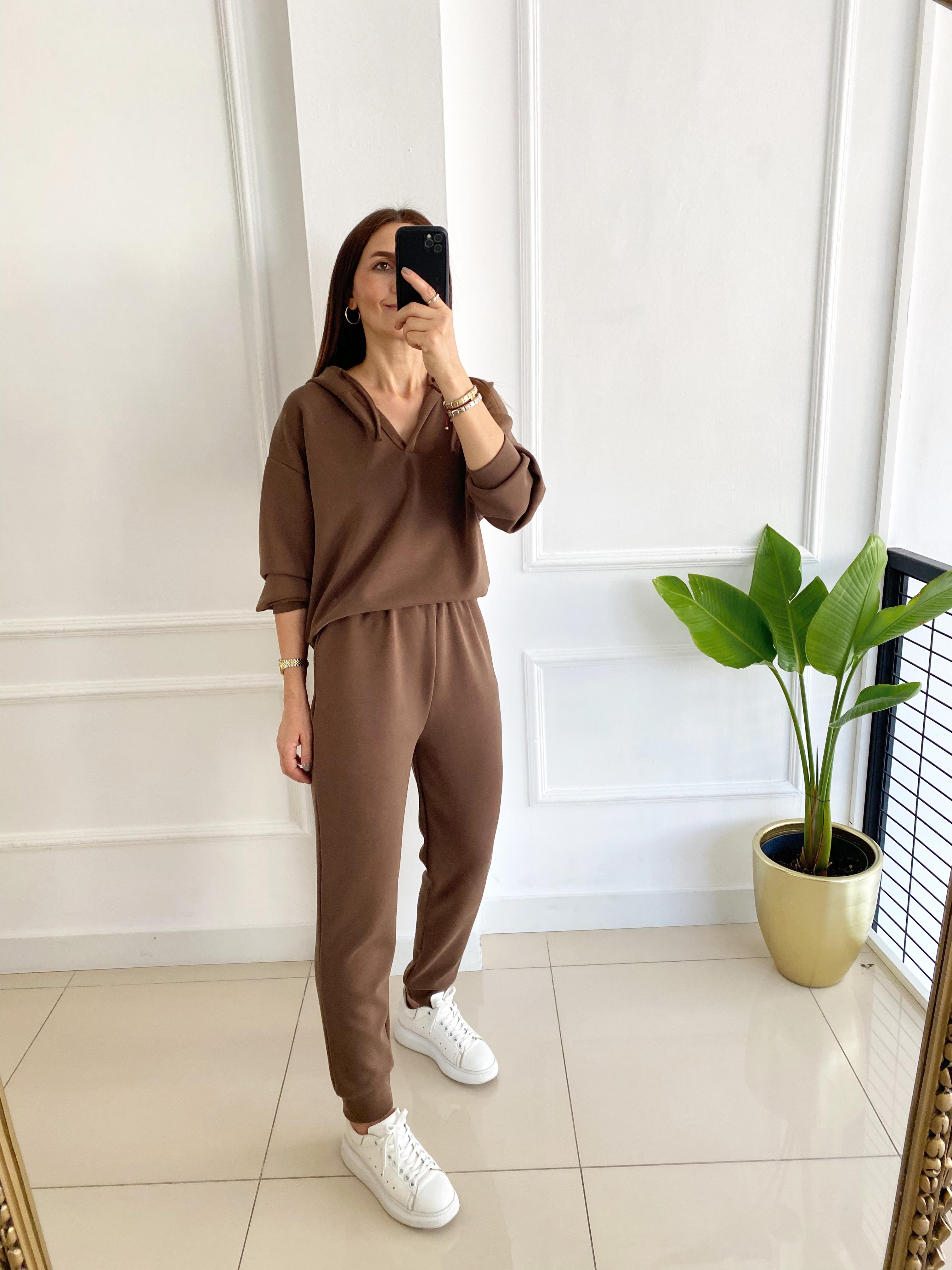 Modal Jogger Eşofman Altı Kahve